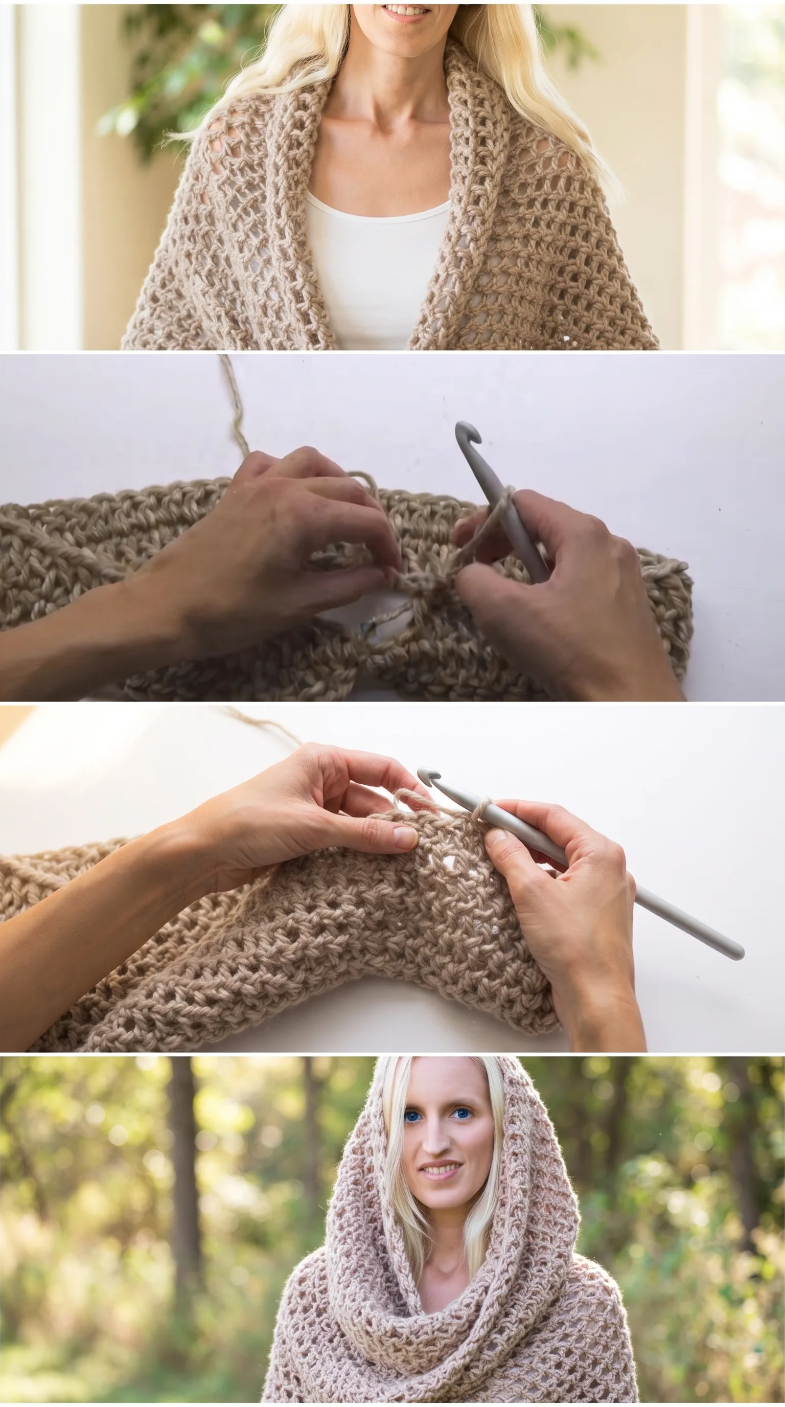 Crochet Mobius Hooded Wrap: A Versatile Winter Essential pattern