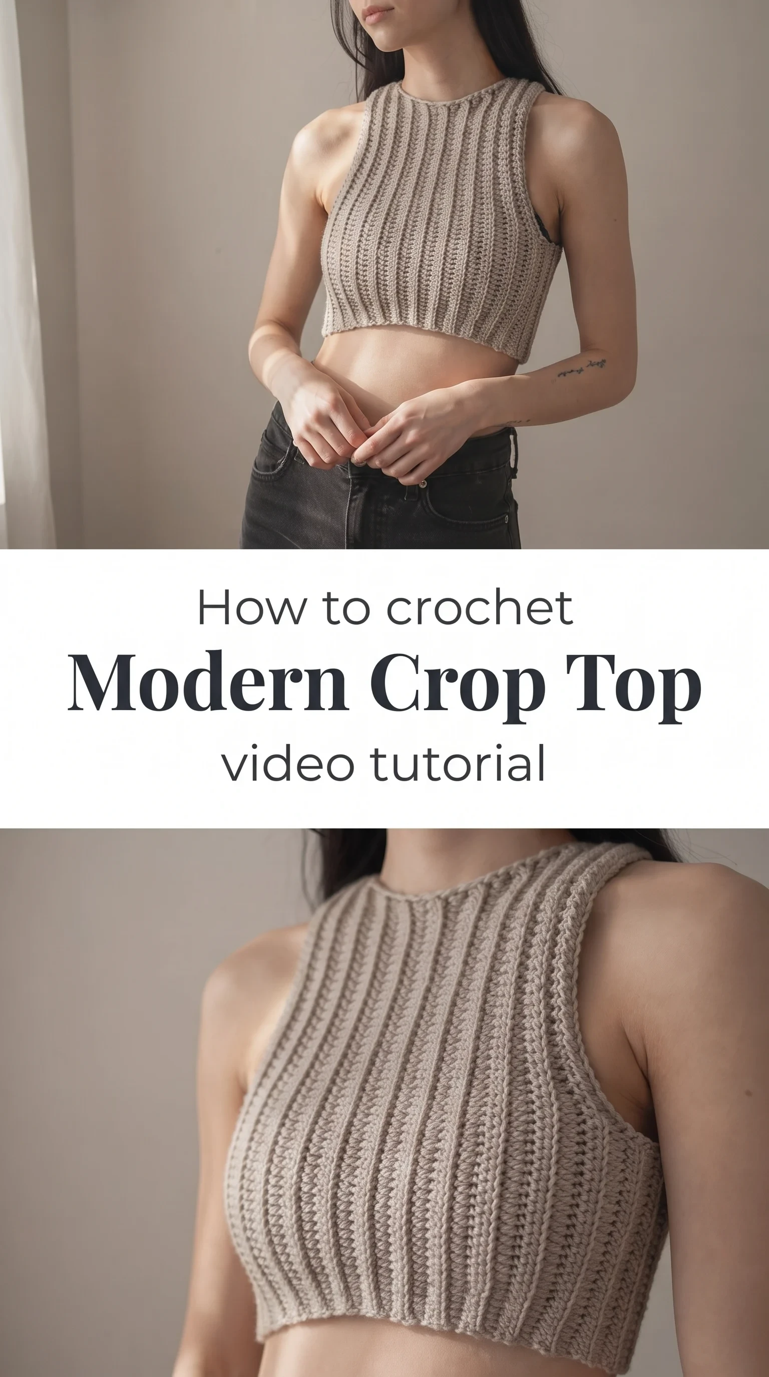 Crochet Modern Crop Top: A Chic Wardrobe Essential