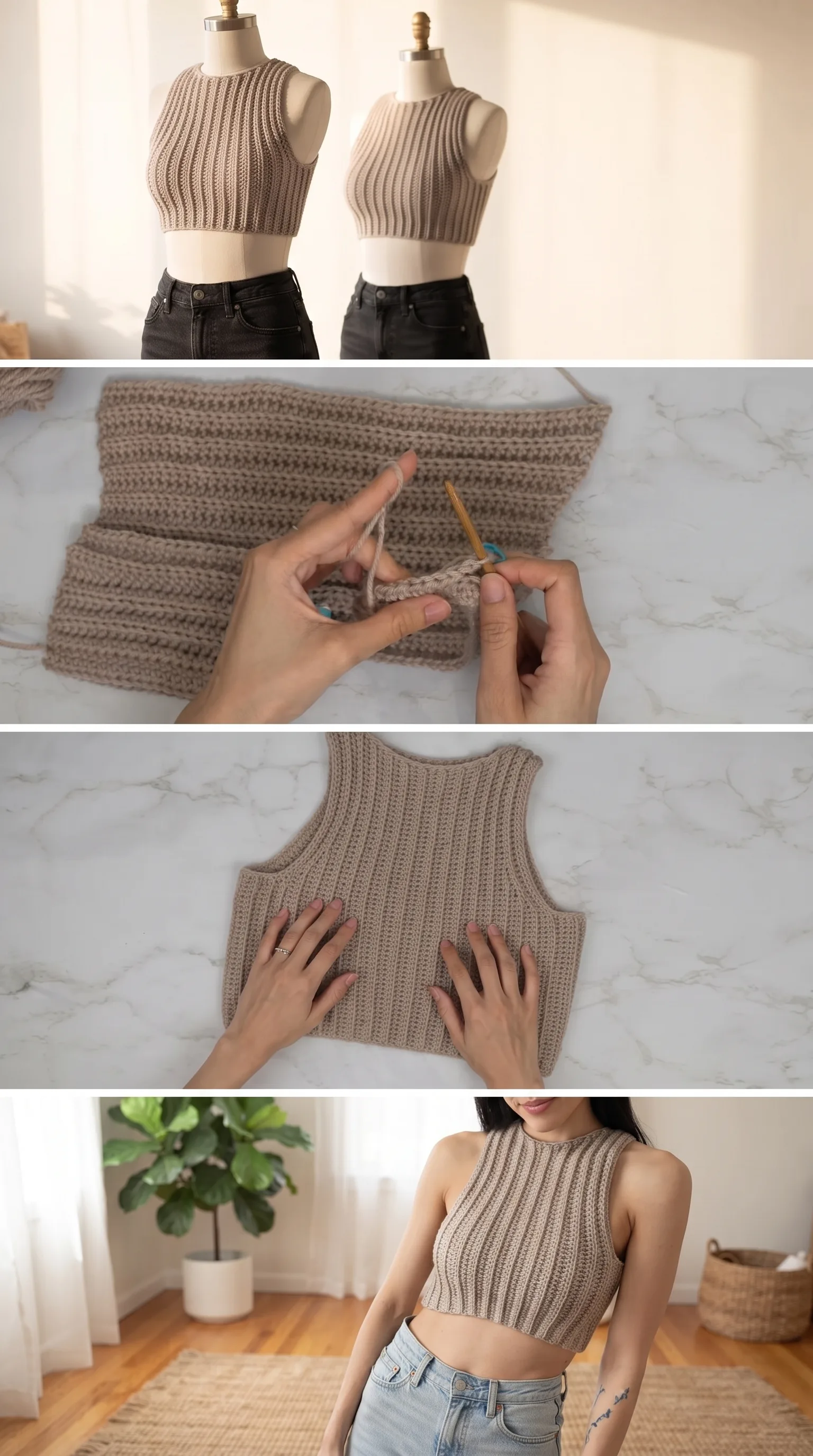 Crochet Modern Crop Top: A Chic Wardrobe Essential pattern