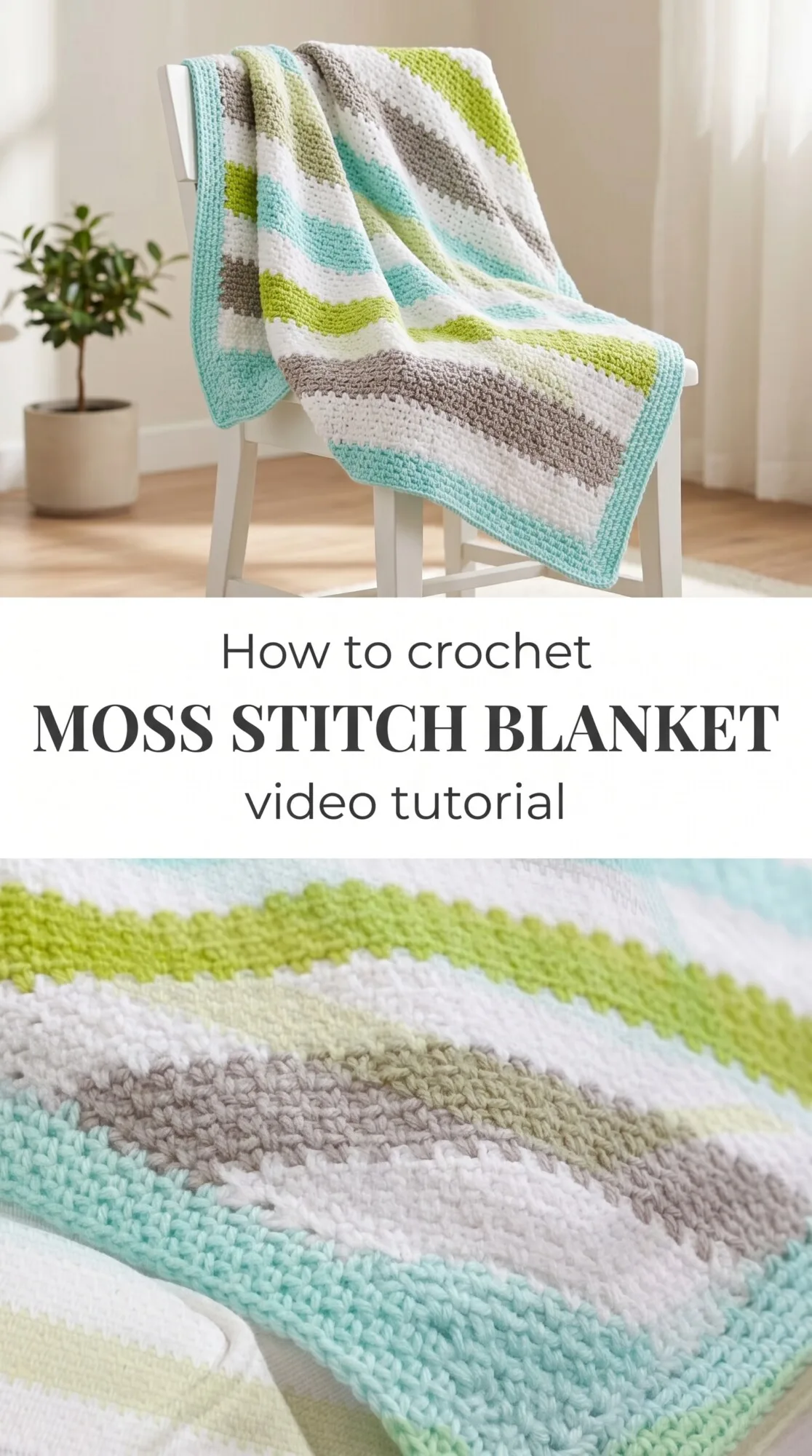 Crochet Moss Stitch Blanket: A Textured Classic