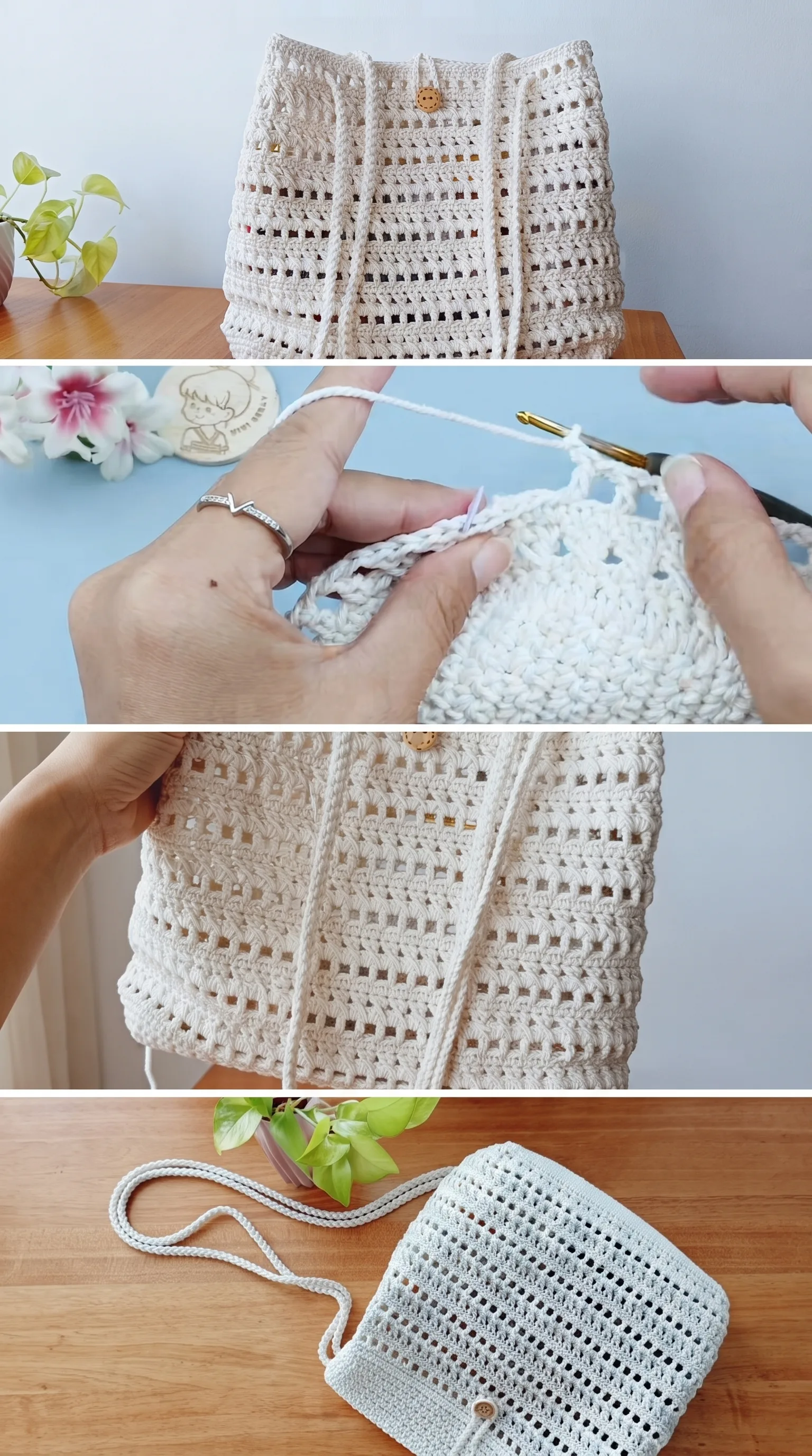 Crochet Net Tote Bag: A Versatile Handmade Essential pattern