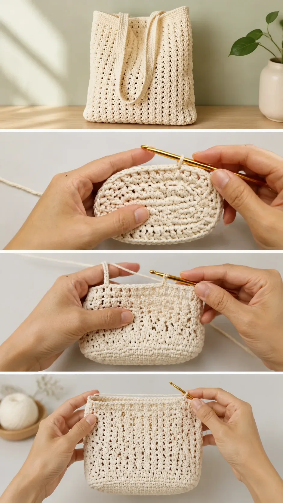 Crochet Oval Bottom Tote: A Chic Minimalist Essential pattern