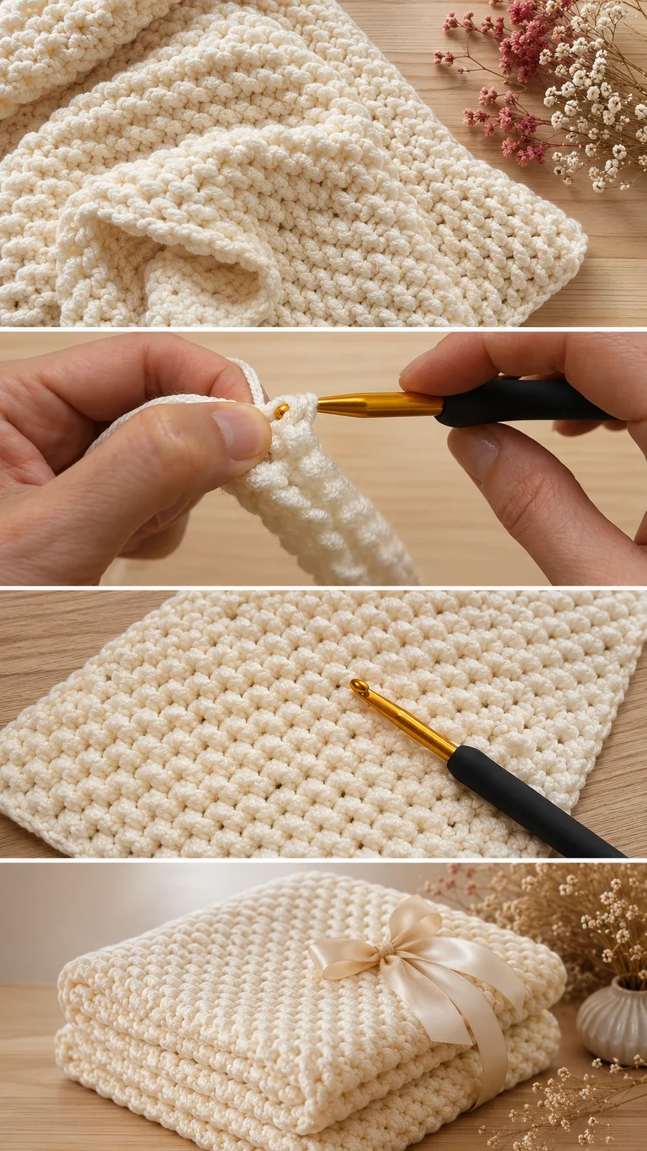 Crochet Pearl Stitch Blanket: A Soft and Timeless Treasure pattern