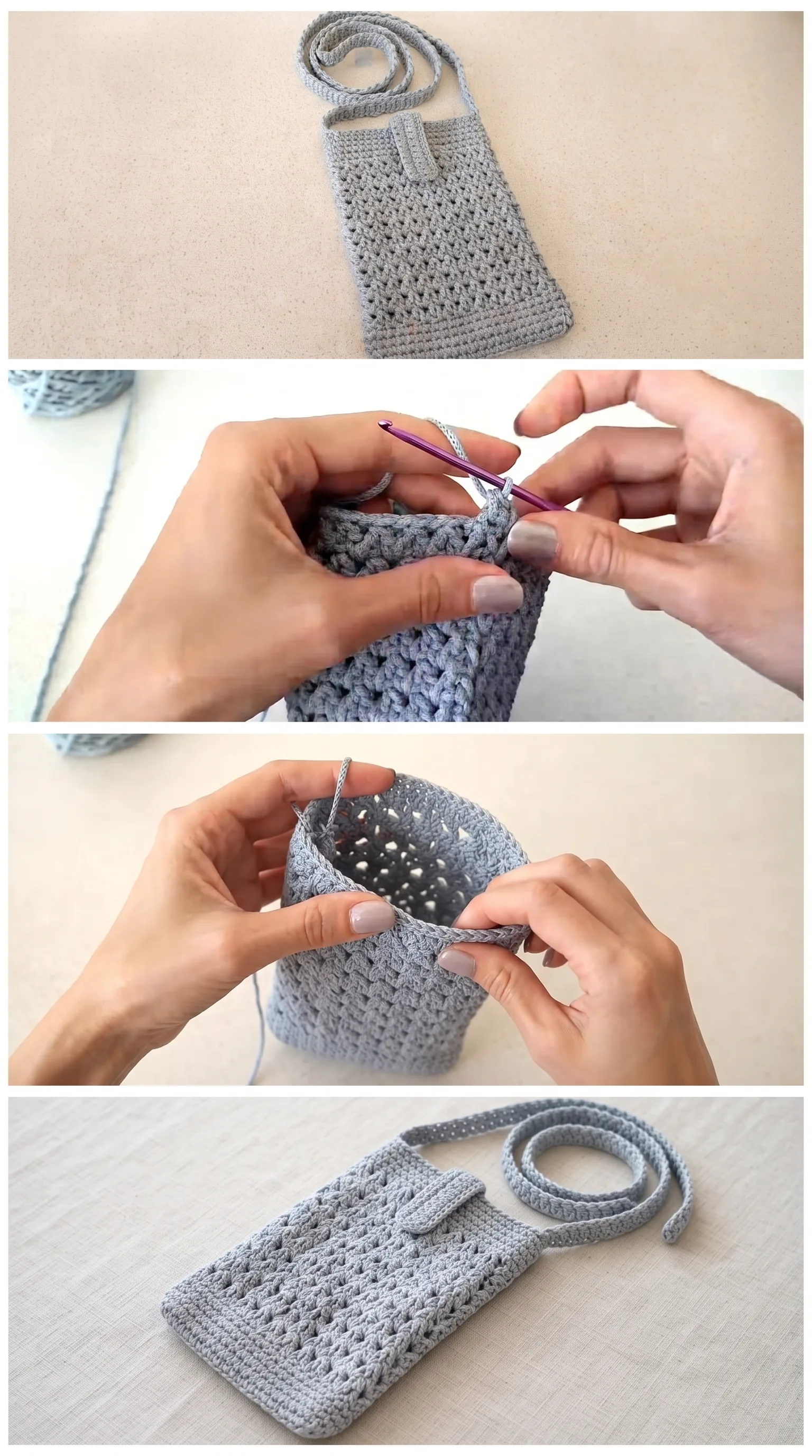 Crochet Phone Crossbody Bag: A Chic Summer Essential pattern