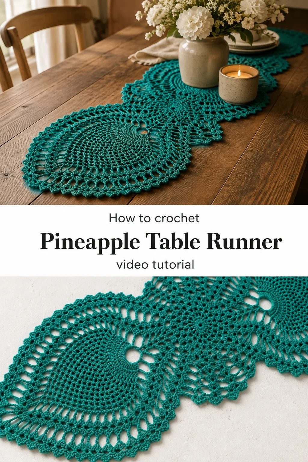 Crochet Pineapple Table Runner: A Timeless Elegant Accent