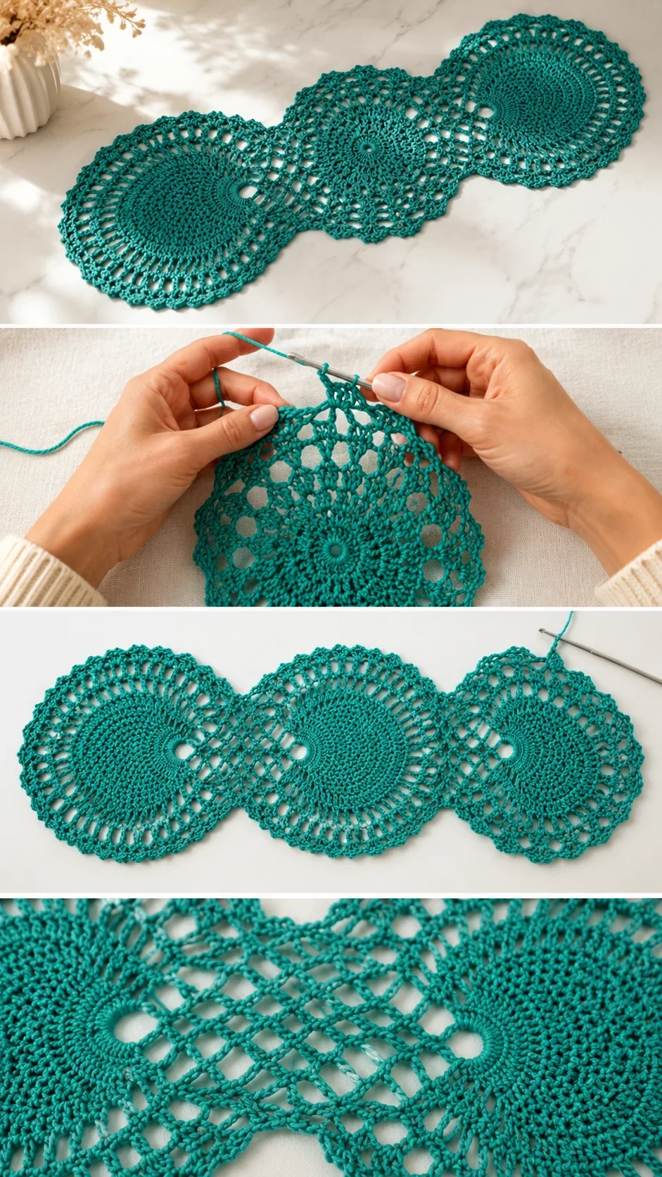 Crochet Pineapple Table Runner: A Timeless Elegant Accent pattern