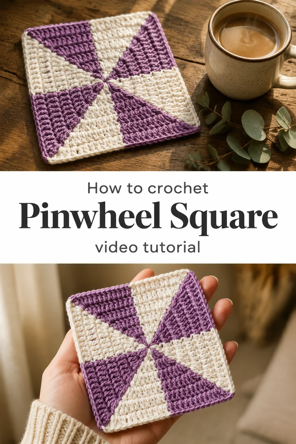 Crochet Pinwheel Square: A Timeless Geometric Treasure