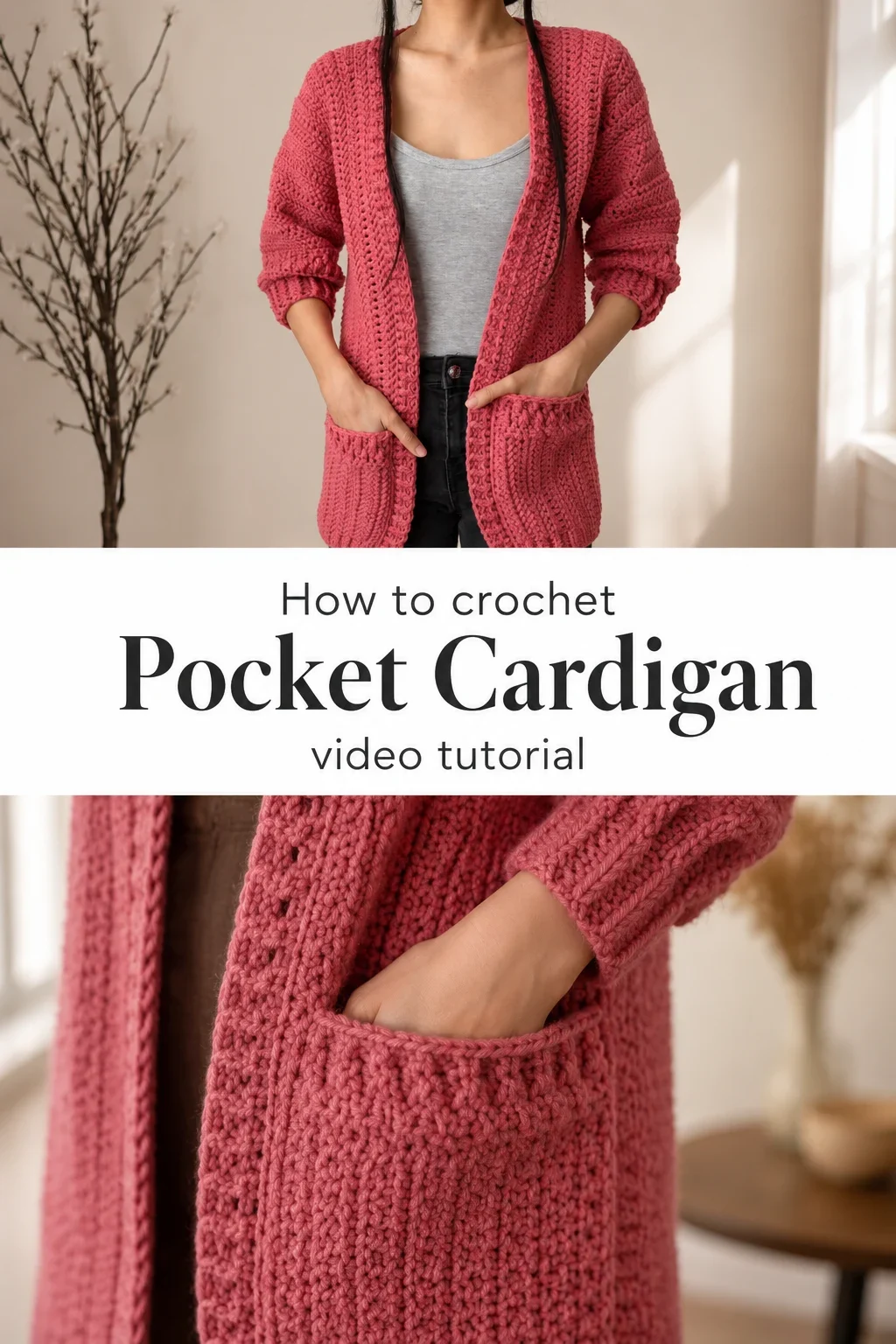 Crochet Pocket Cardigan: A Chic and Timeless Wardrobe Staple
