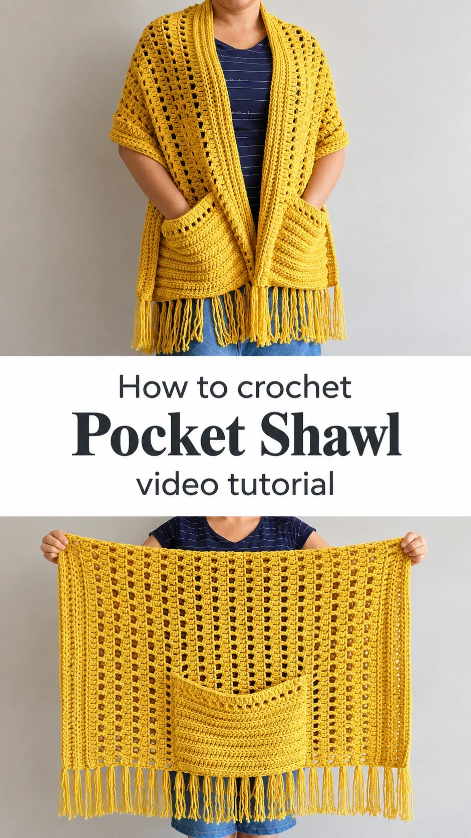Crochet Pocket Shawl: A Warm and Timeless Wrap