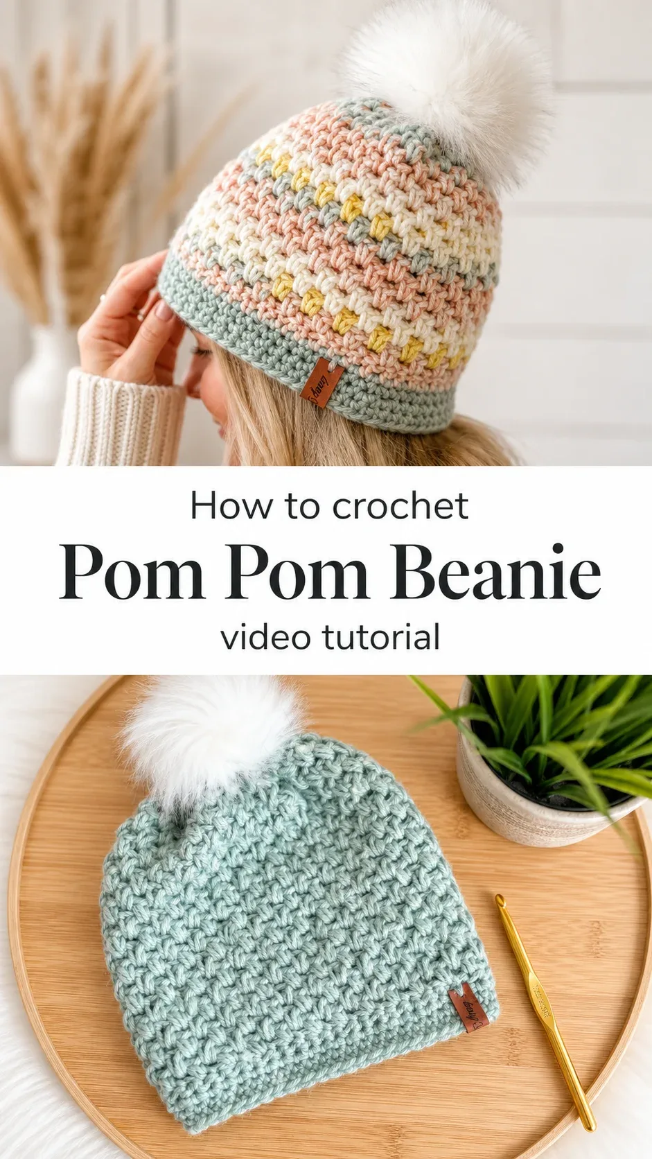 Crochet Pom Pom Beanie: A Warm and Trendy Essential