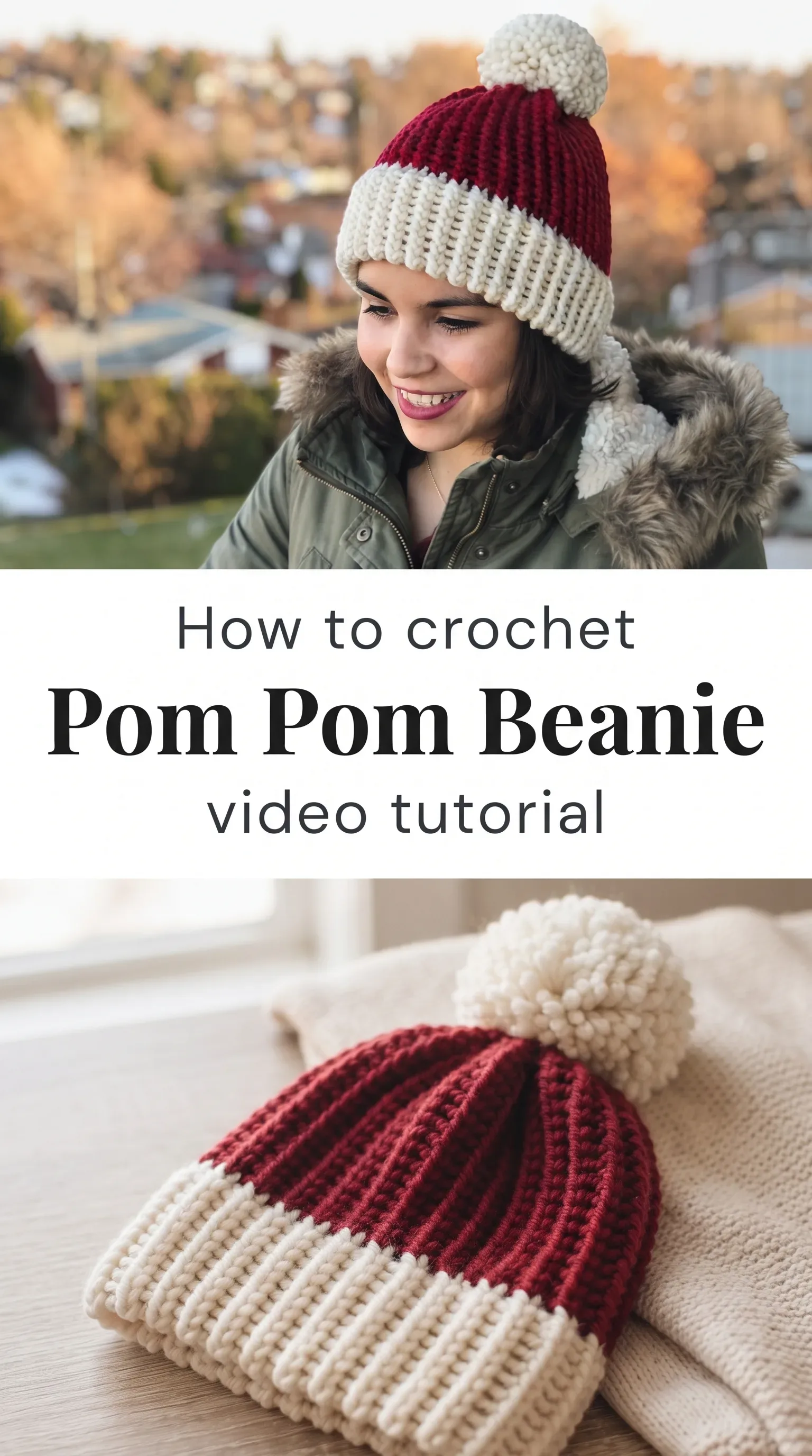 Crochet Pom Pom Beanie: A Warm Winter Essential