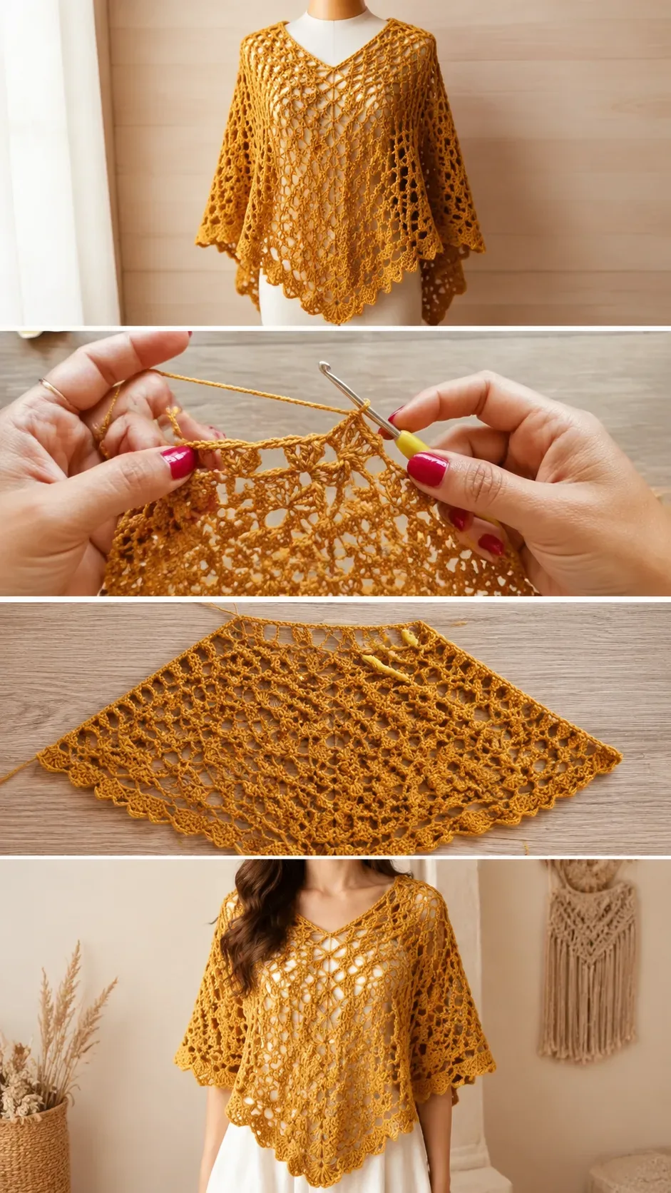 Crochet Poncho: A Timeless and Versatile Wrap pattern