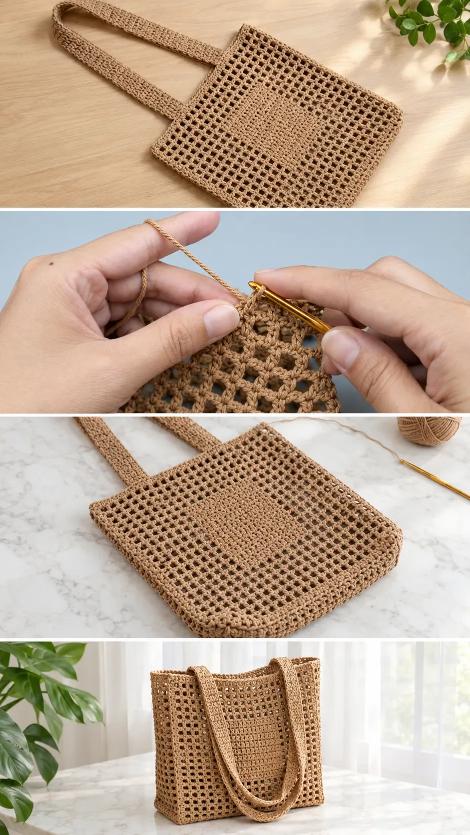 Crochet Prada-Inspired Tote: A Chic and Luxe Accessory pattern