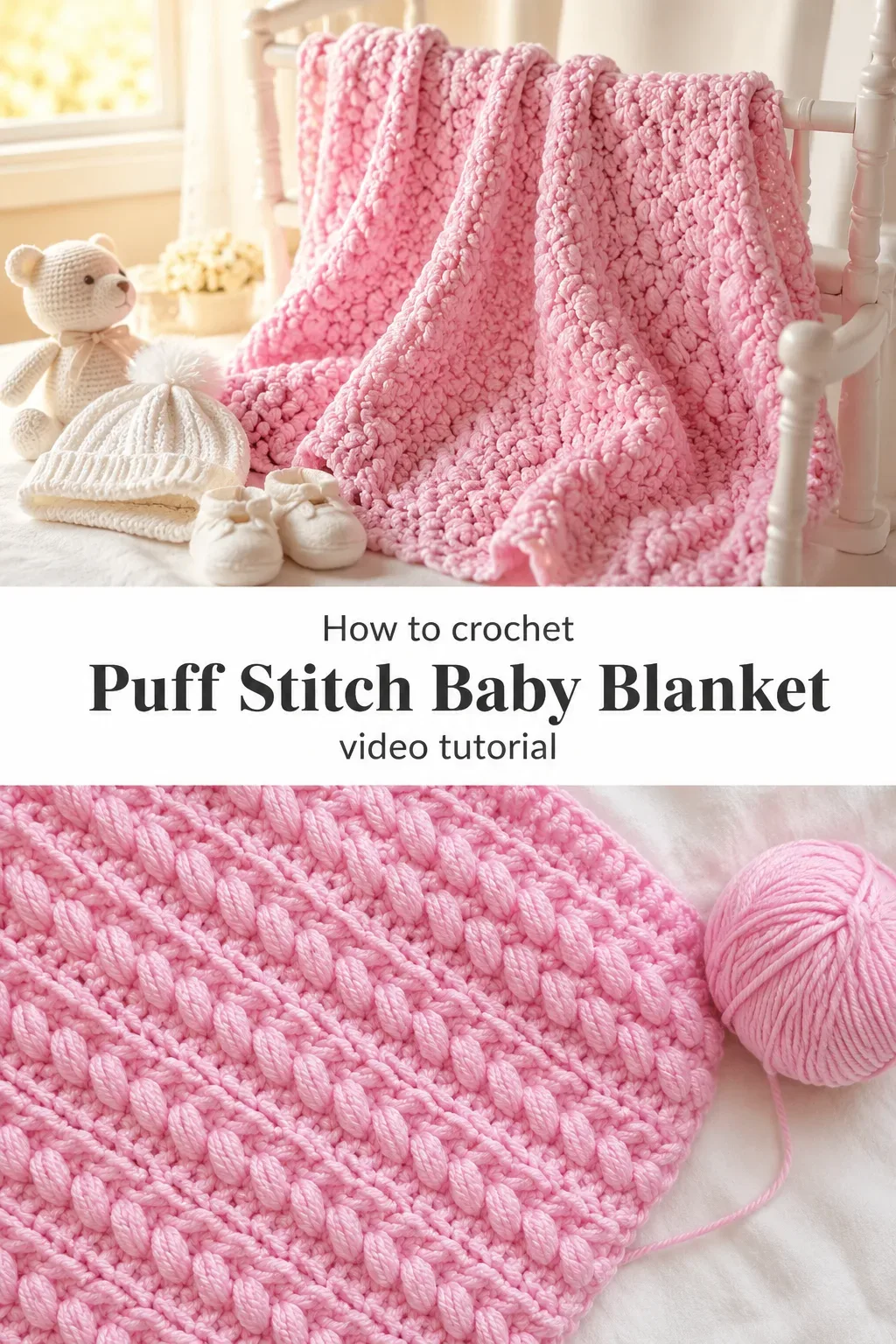 Crochet Puff Stitch Baby Blanket: A Soft and Lovely Heirloom