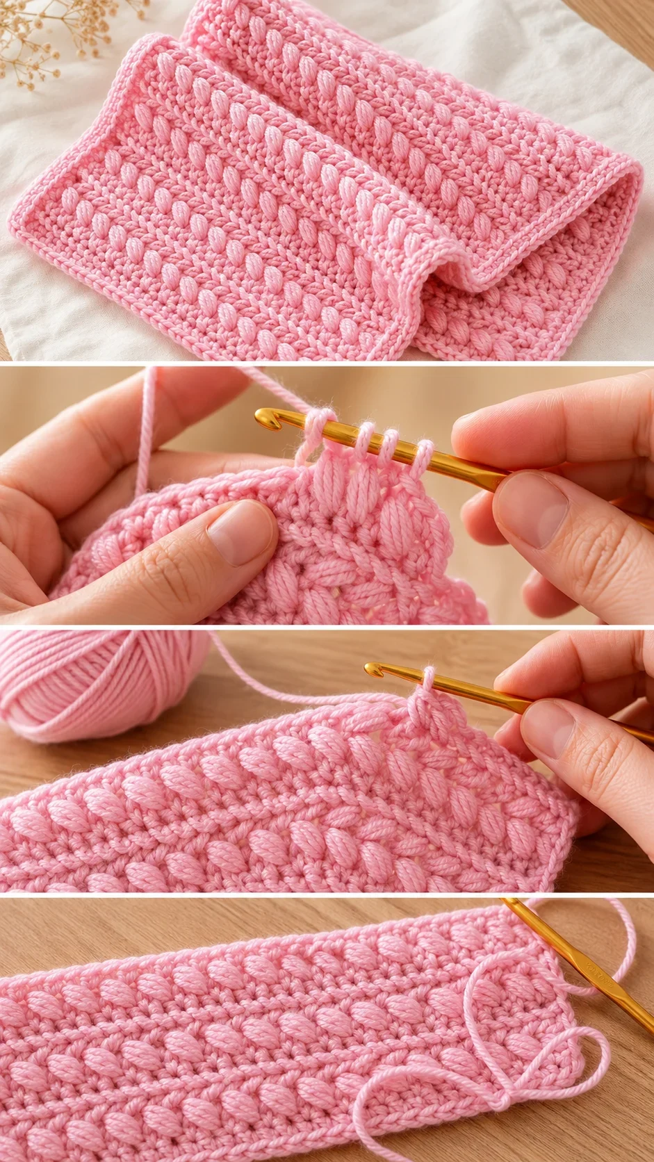 Crochet Puff Stitch Baby Blanket: A Soft and Lovely Heirloom pattern