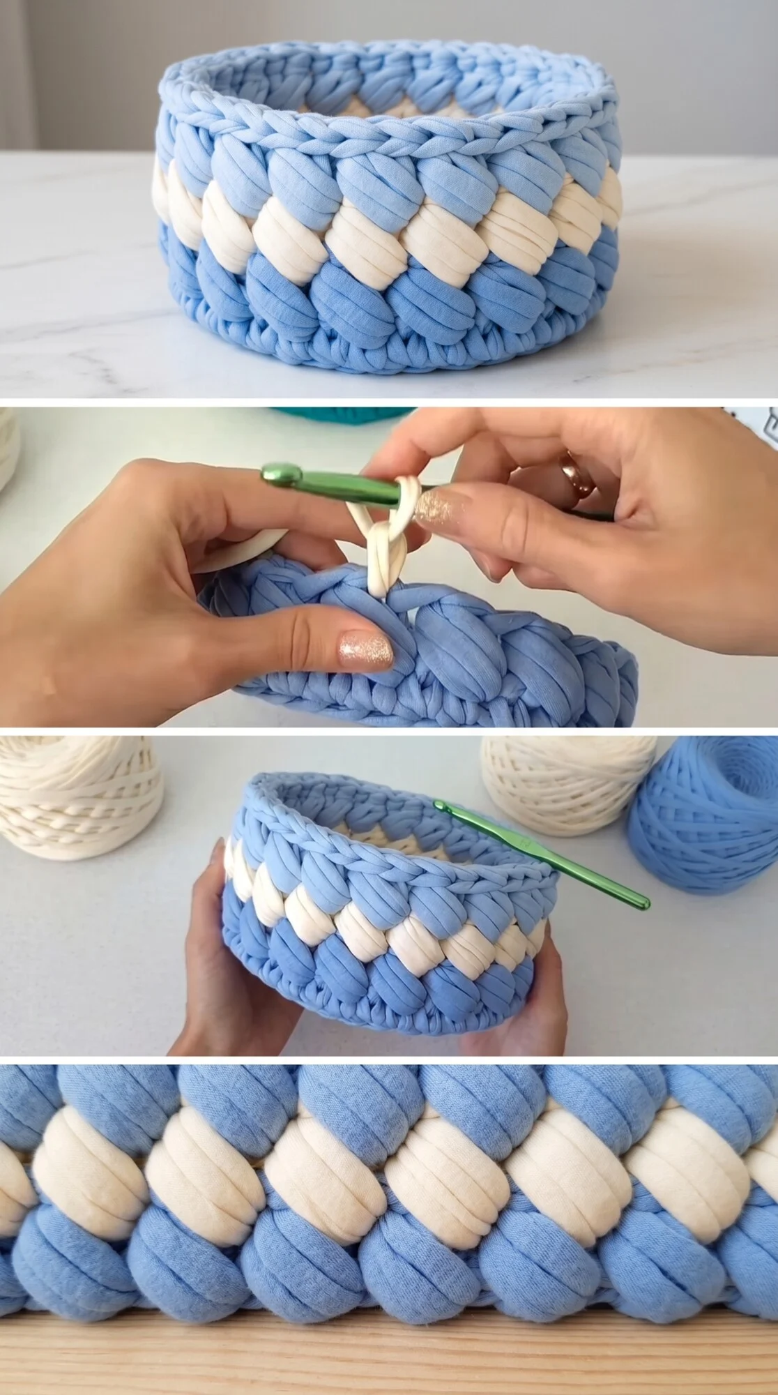 Crochet Puff Stitch Basket: A Charming Storage Essential pattern