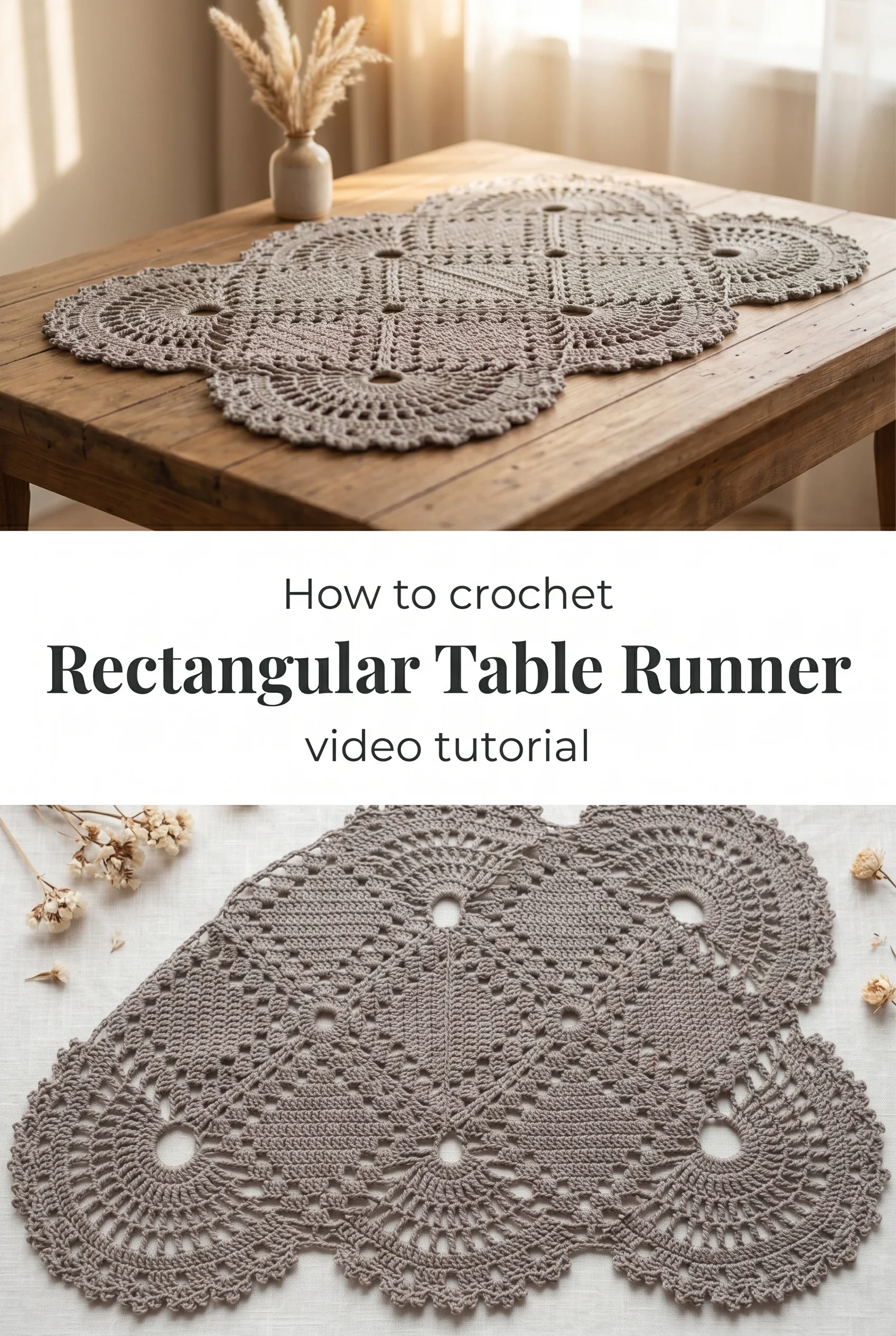 Crochet Rectangular Table Runner: An Elegant Home Accent