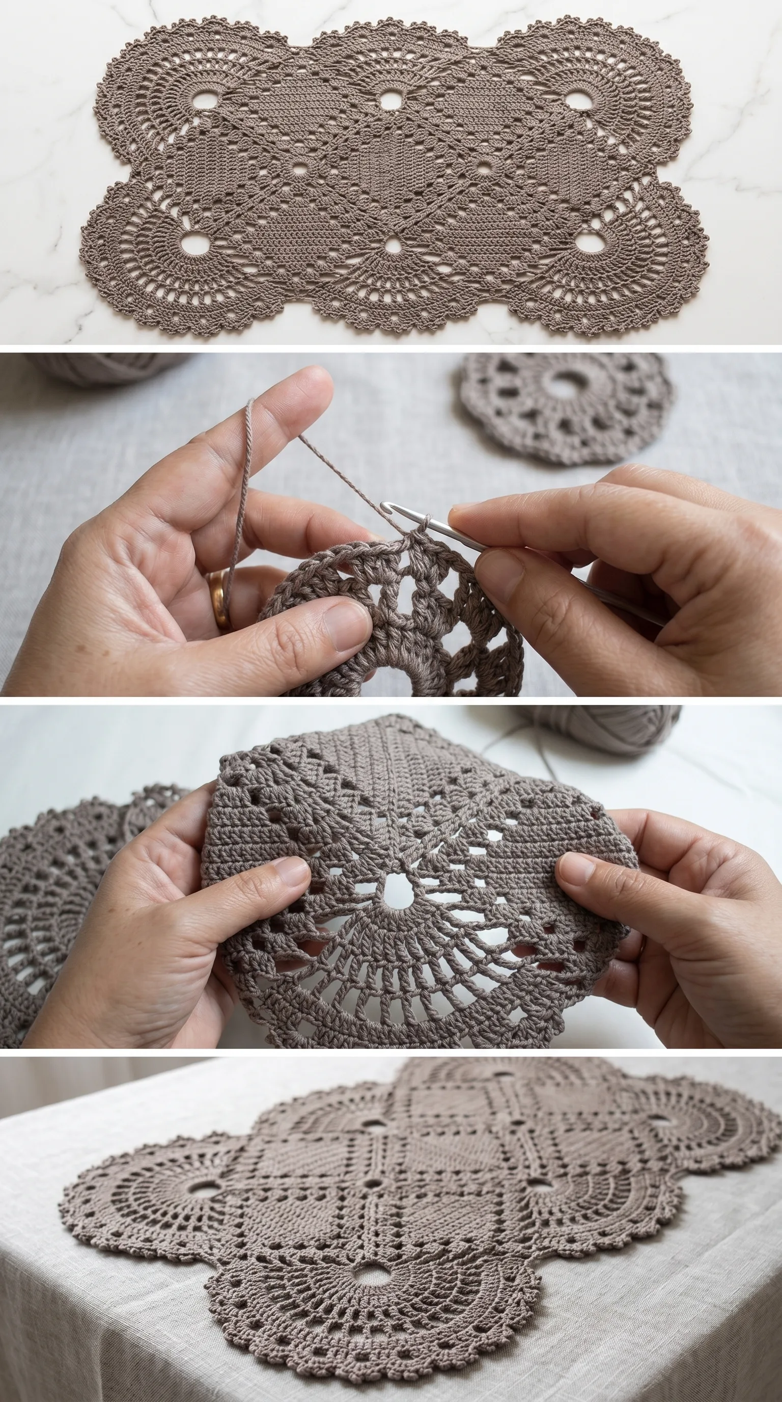 Crochet Rectangular Table Runner: An Elegant Home Accent pattern