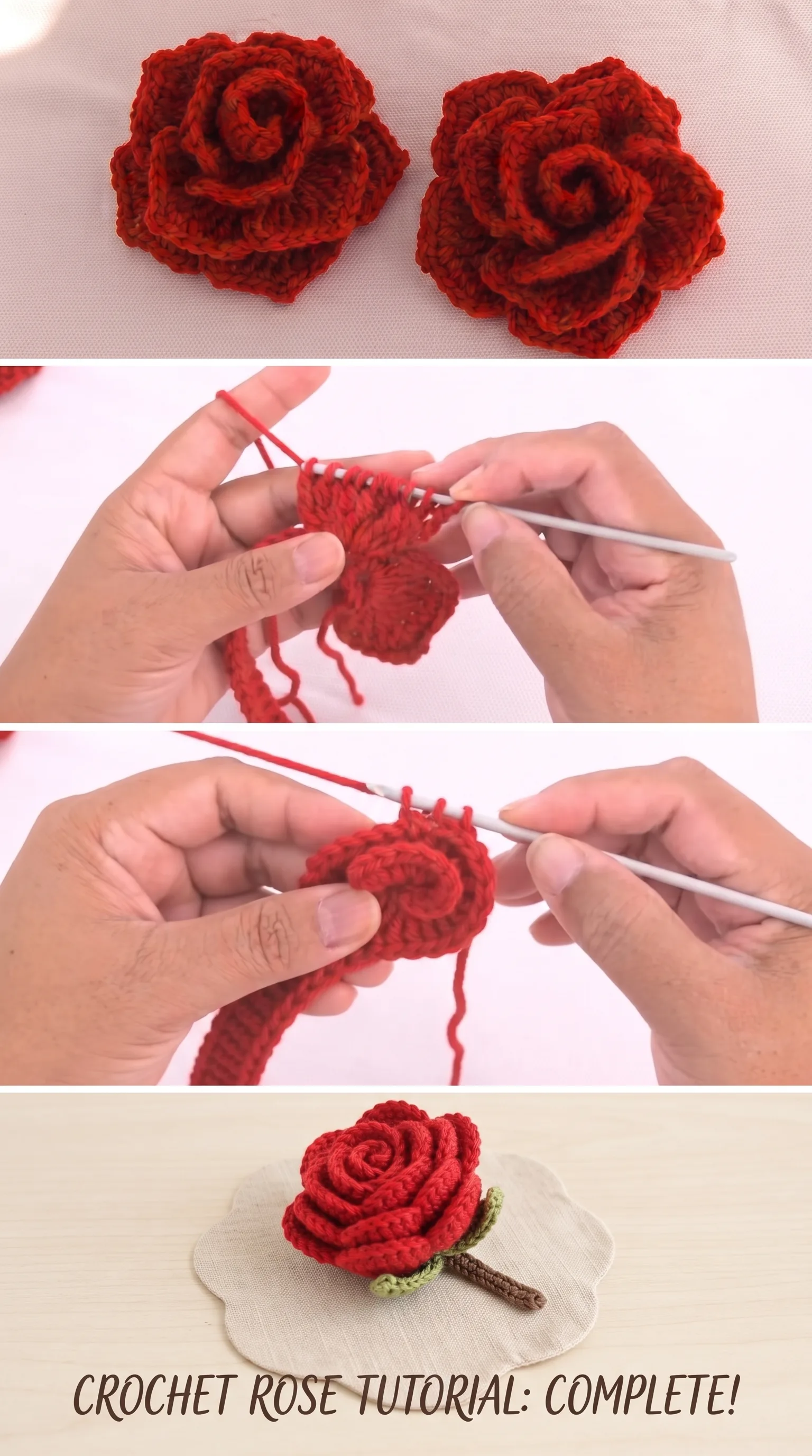 Crochet Red Roses: A Romantic Handmade Gift pattern