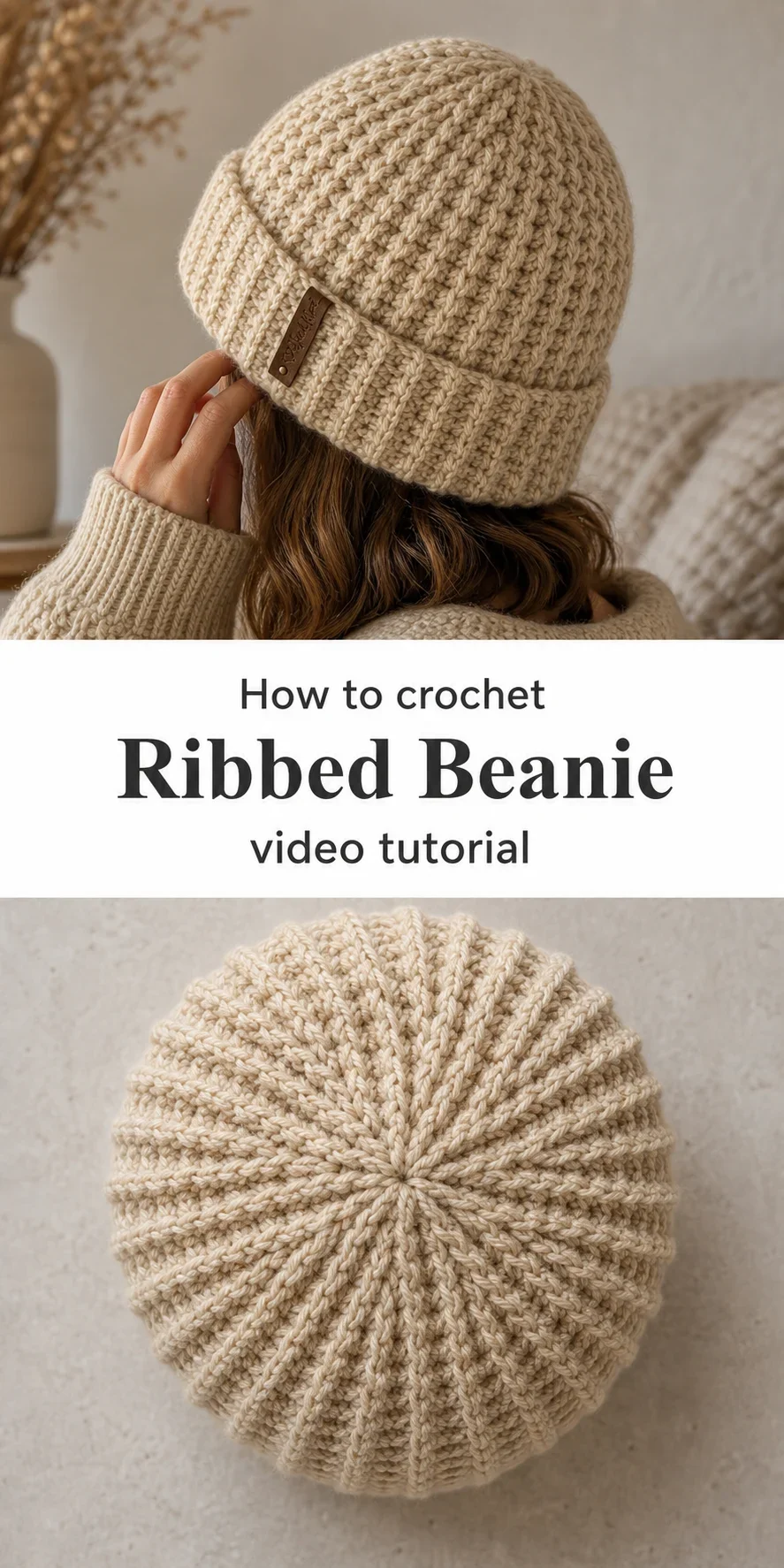 Crochet Ribbed Beanie: A Classic Unisex Essential