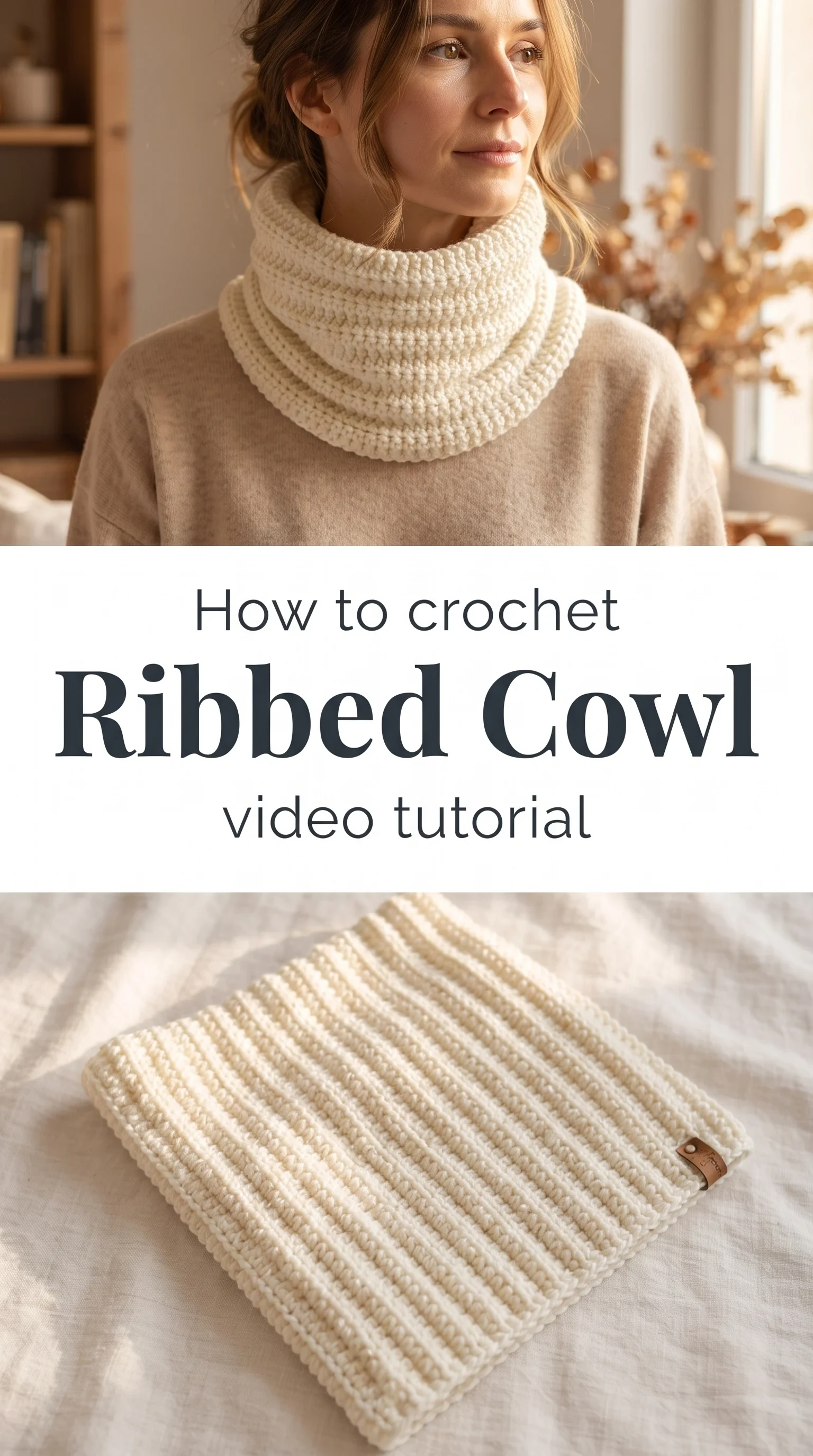 Crochet Ribbed Cowl: A Warm and Timeless Accessory