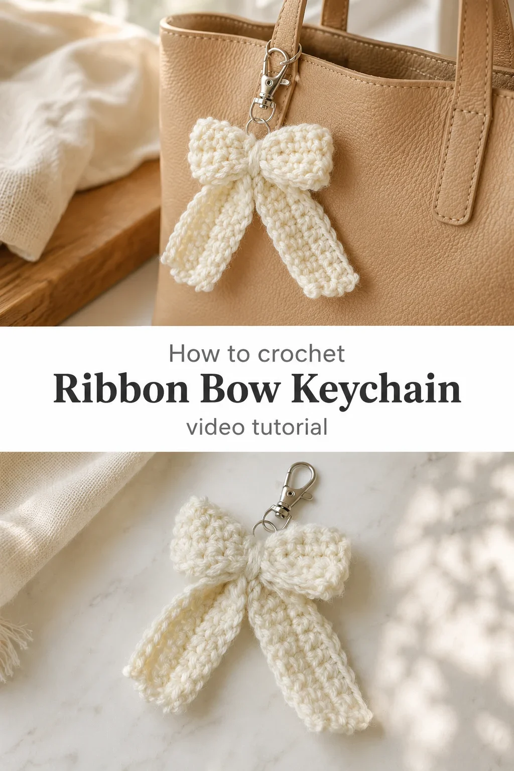 Crochet Ribbon Bow: A Charming Handmade Accent