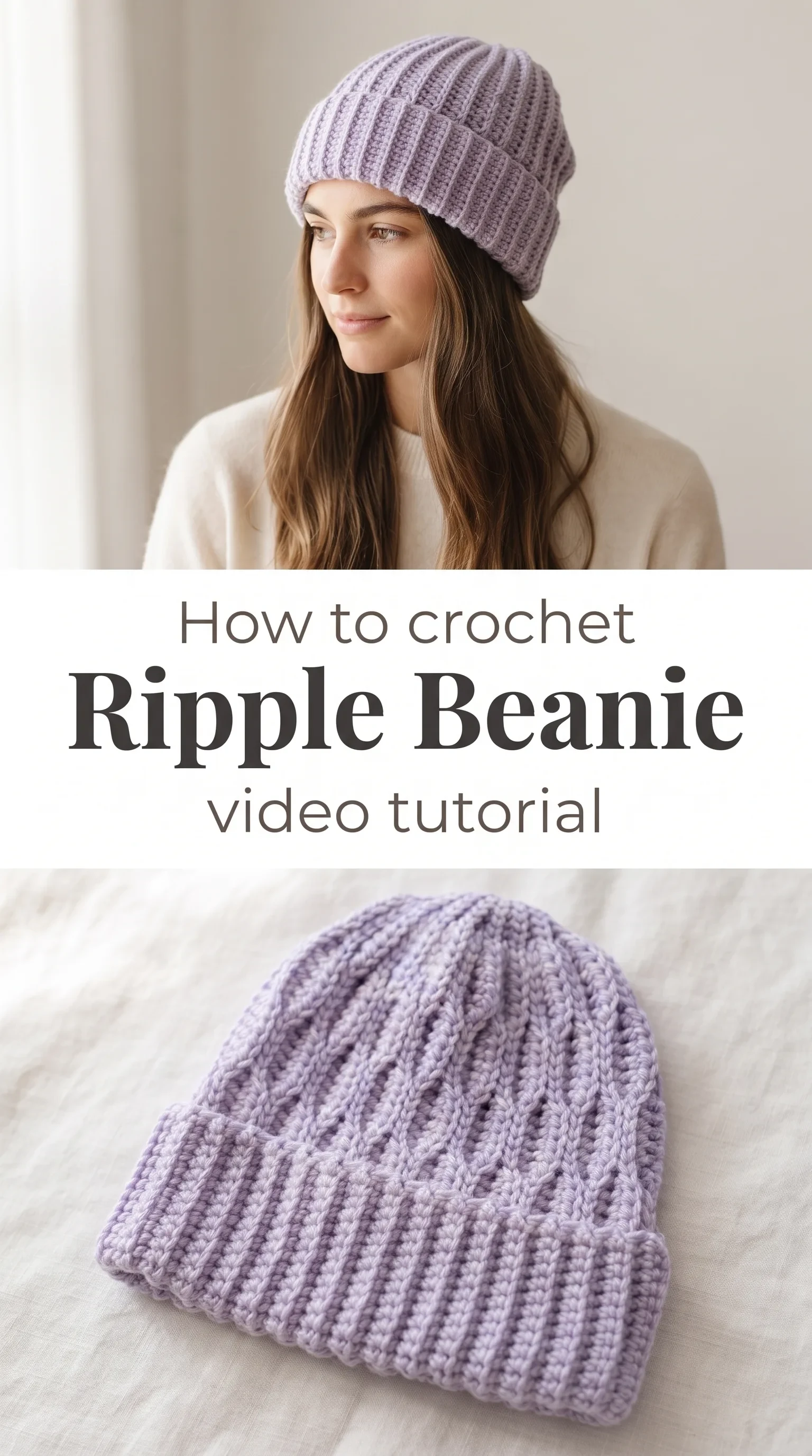 Crochet Ripple Beanie: A Textured Winter Essential