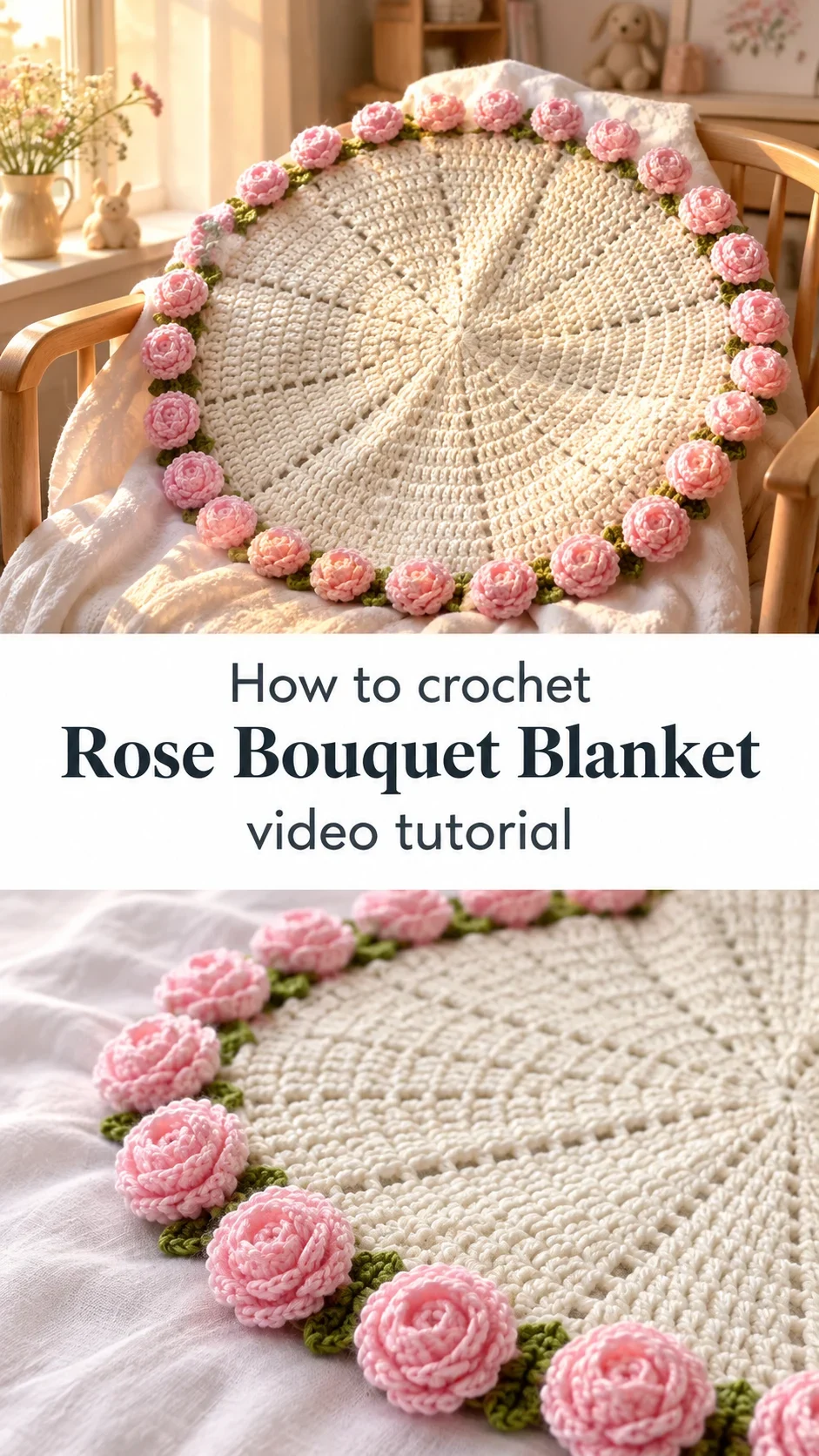 Crochet Rose Bouquet Blanket: A Romantic Floral Treasure