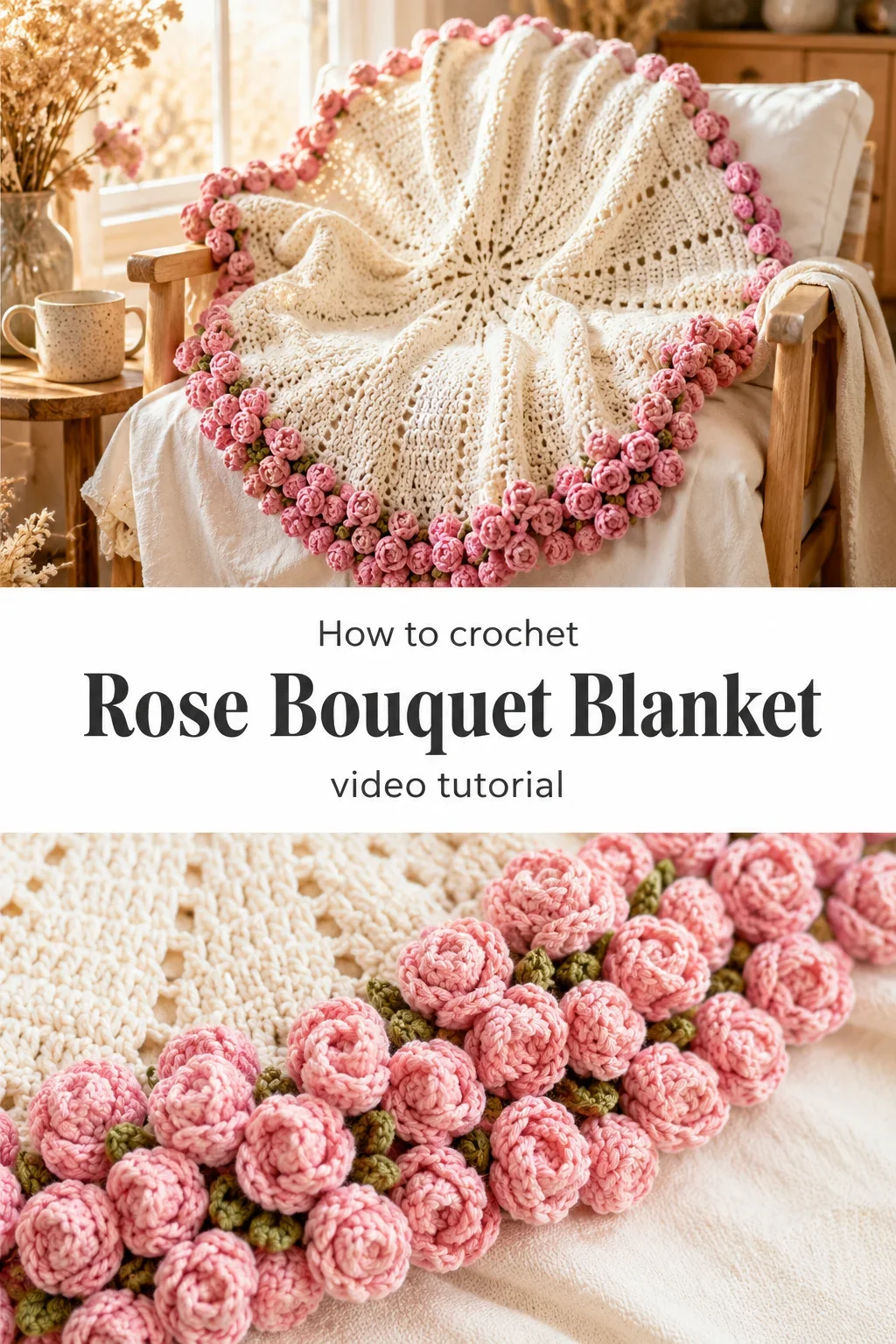 Crochet Rose Bouquet Blanket: A Romantic Floral Treasure