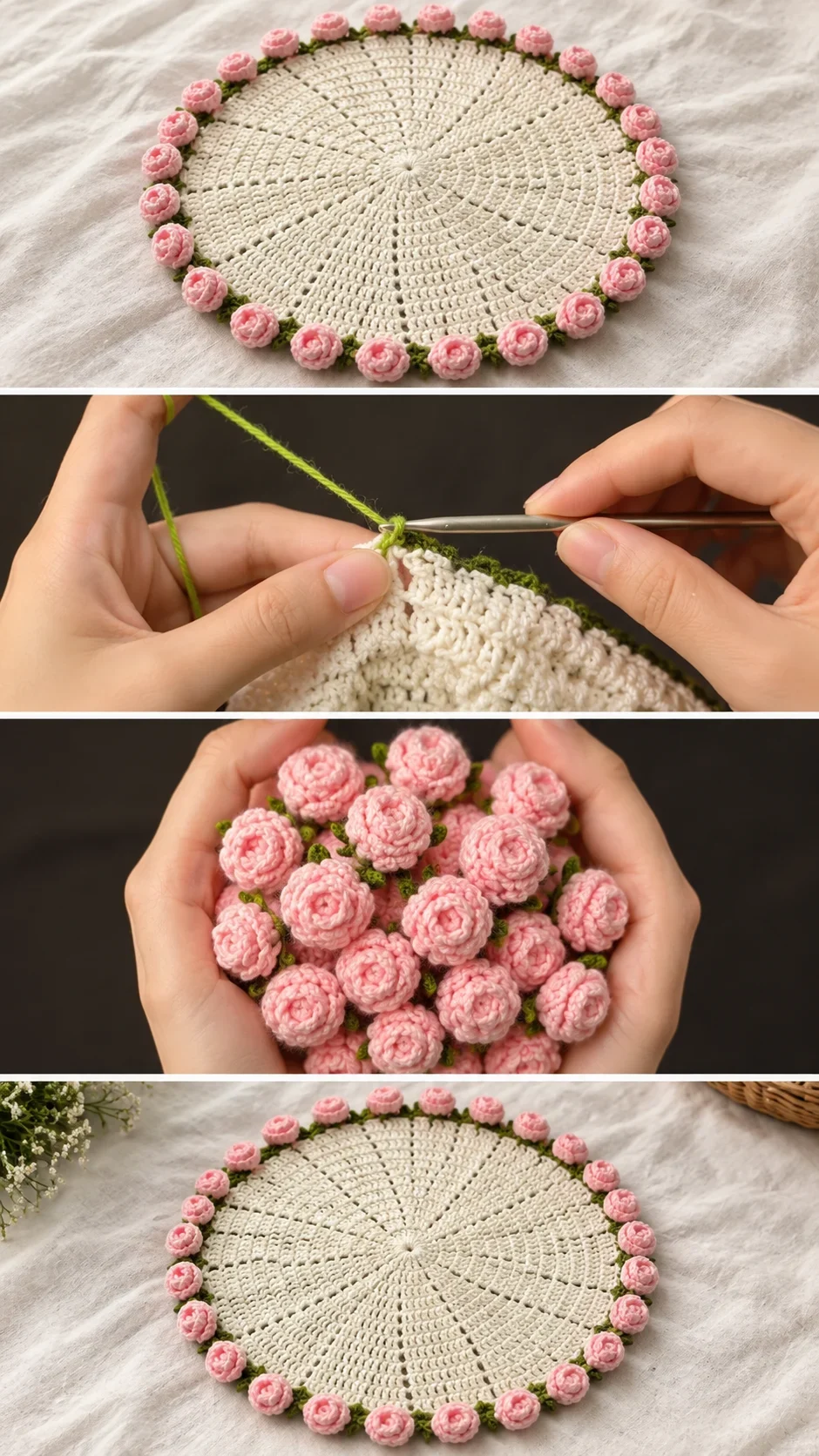 Crochet Rose Bouquet Blanket: A Romantic Floral Treasure pattern