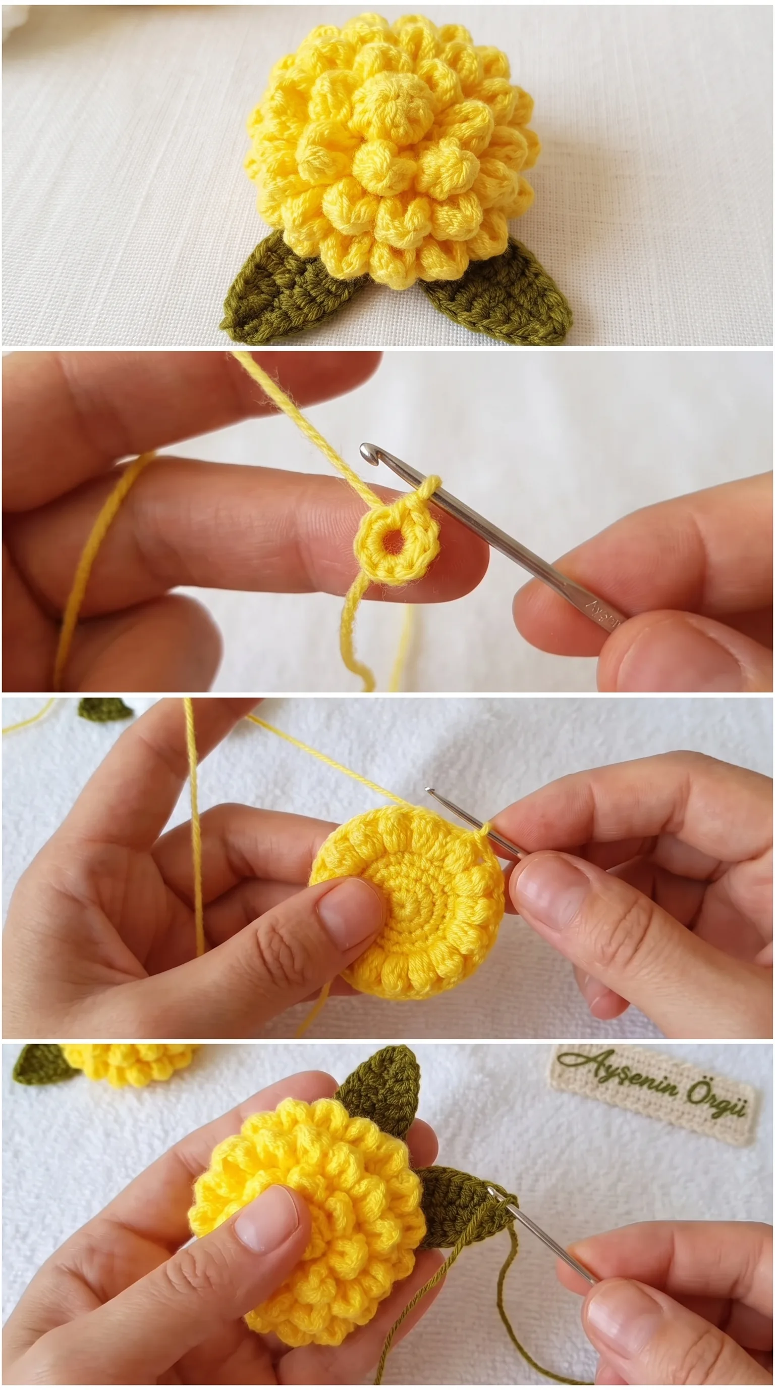 Crochet Rose Embellishment: A Delicate Floral Accent pattern
