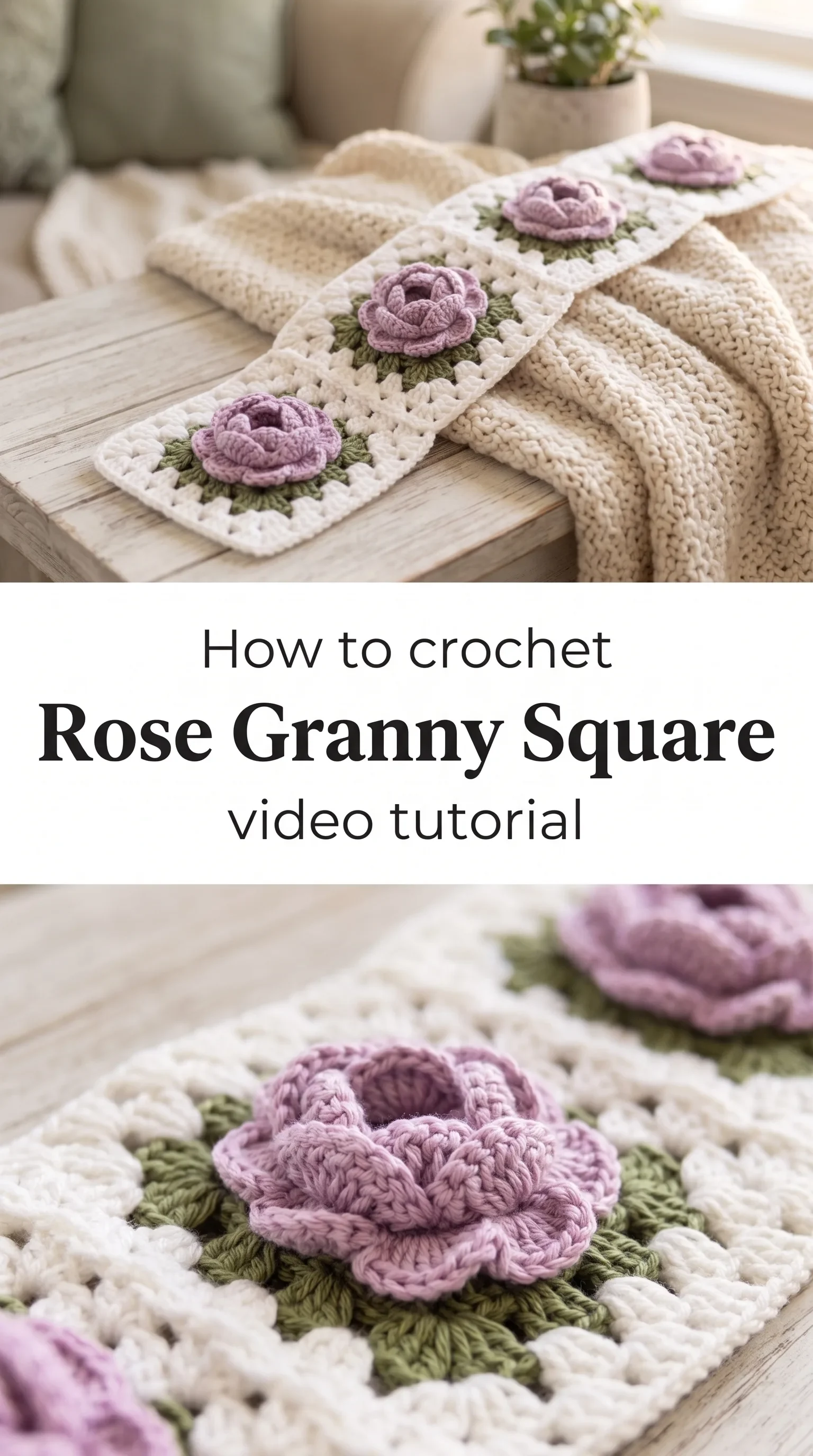Crochet Rose Granny Square: A Timeless Floral Classic