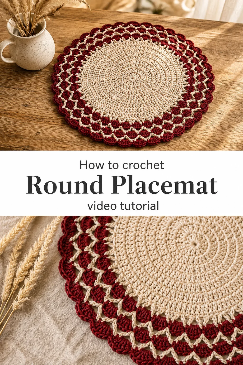 Crochet Round Placemat: A Timeless Table Accent