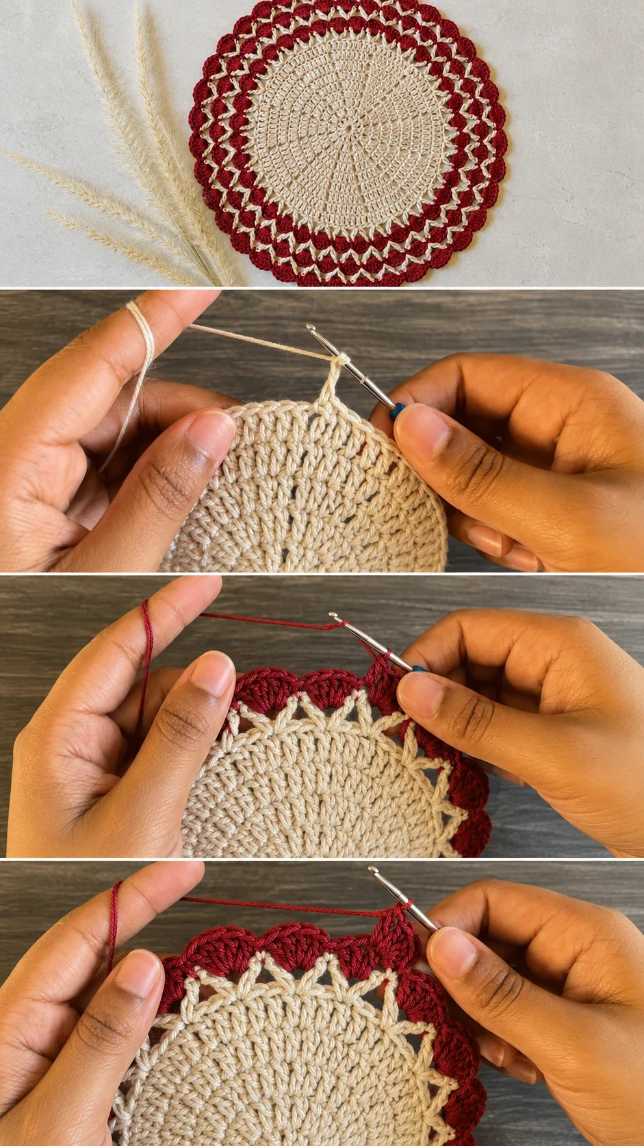 Crochet Round Placemat: A Timeless Table Accent pattern