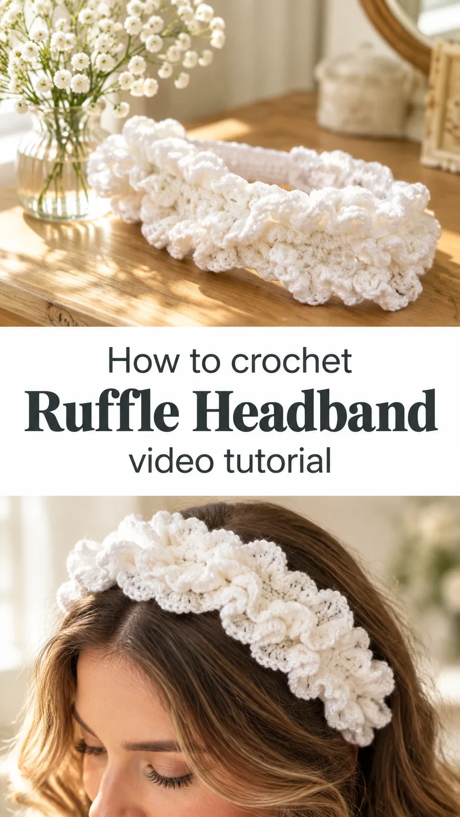Crochet Ruffle Headband: A Chic and Timeless Accent