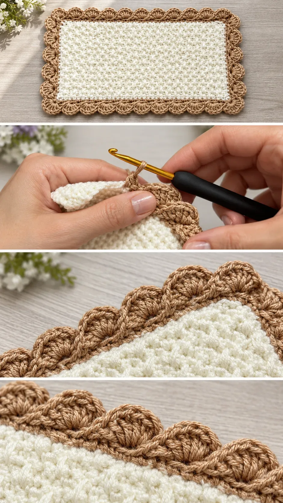 Crochet Scallop Border: A Charming Finishing Touch pattern