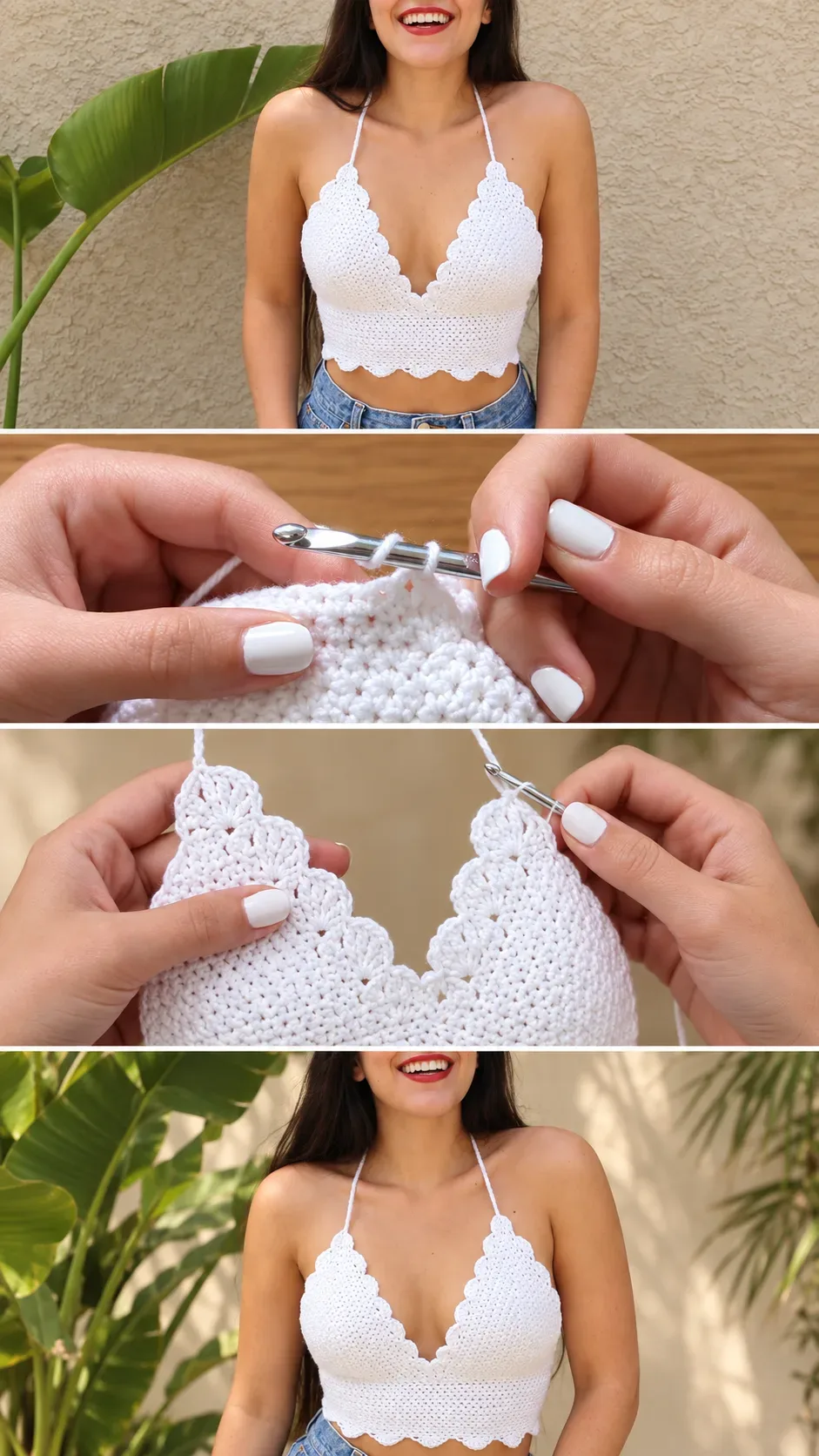 Crochet Scalloped Halter Top: A Chic Summer Essential pattern