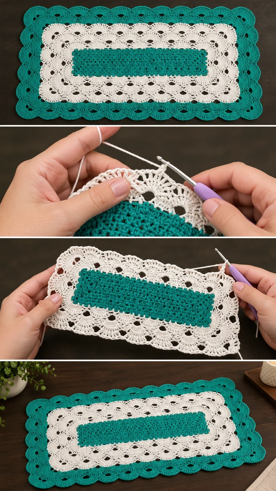 Crochet Shell Table Runner: A Timeless Elegant Accent pattern