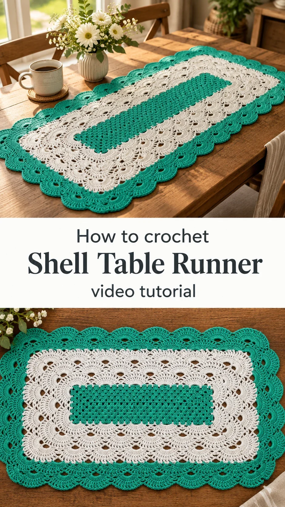 Crochet Shell Table Runner: A Timeless Elegant Classic