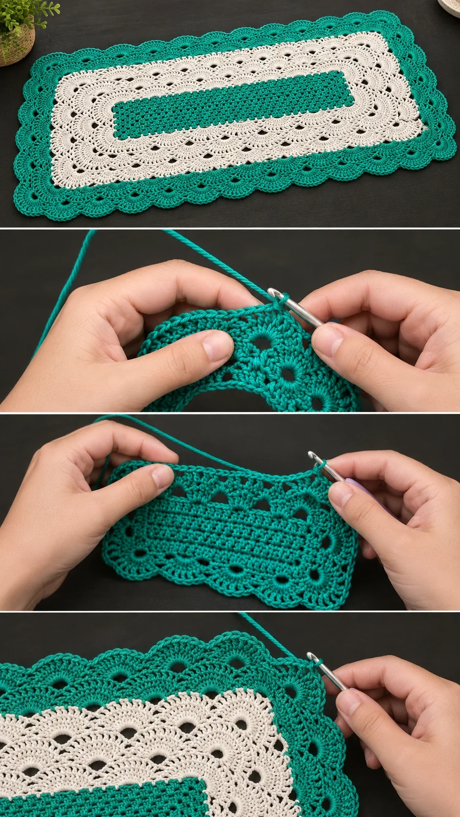 Crochet Shell Table Runner: A Timeless Elegant Classic pattern