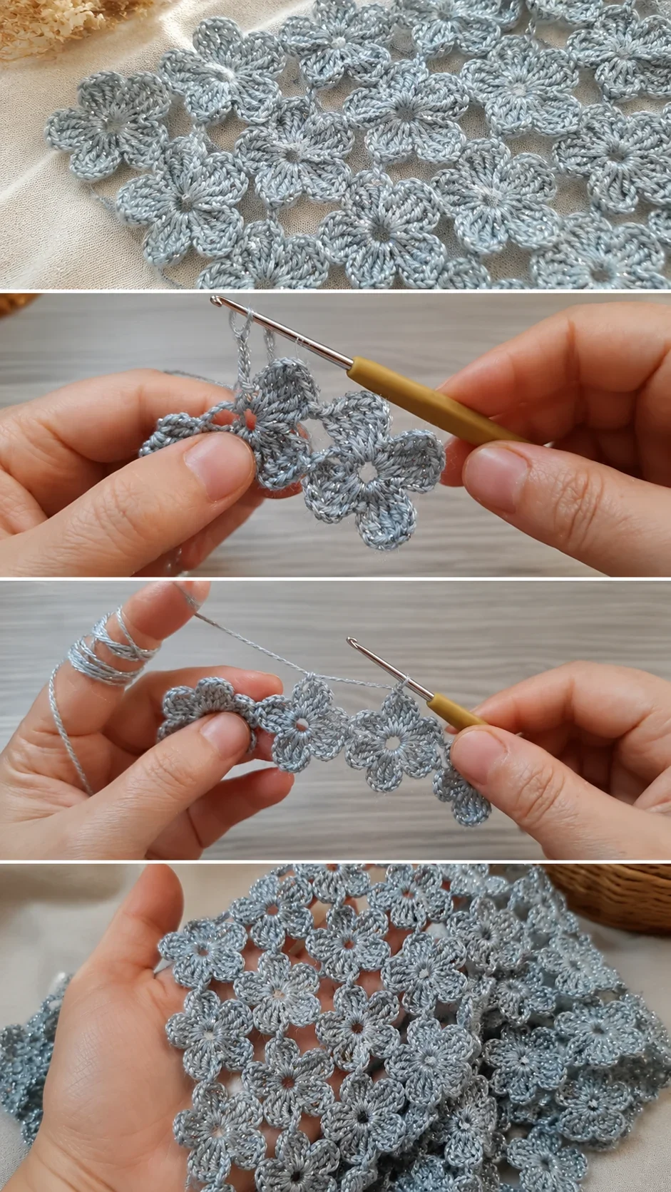 Crochet Silvery Bloom: A Delicate and Timeless Accent pattern