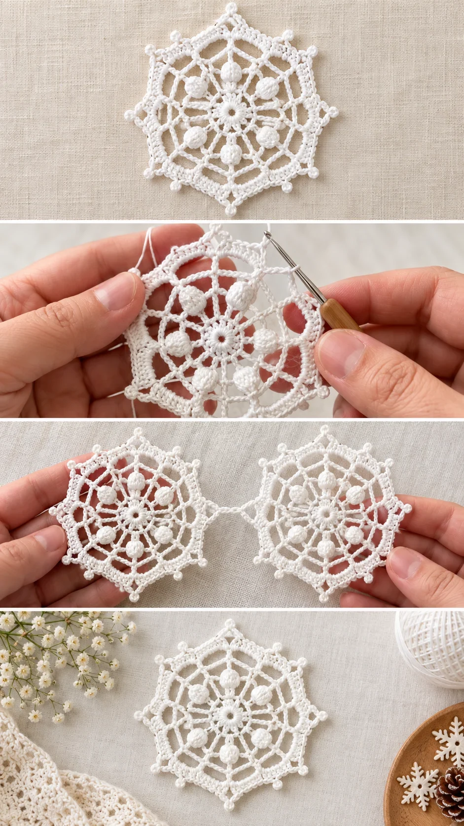 Crochet Snowflake: A Delicate Winter Charm pattern