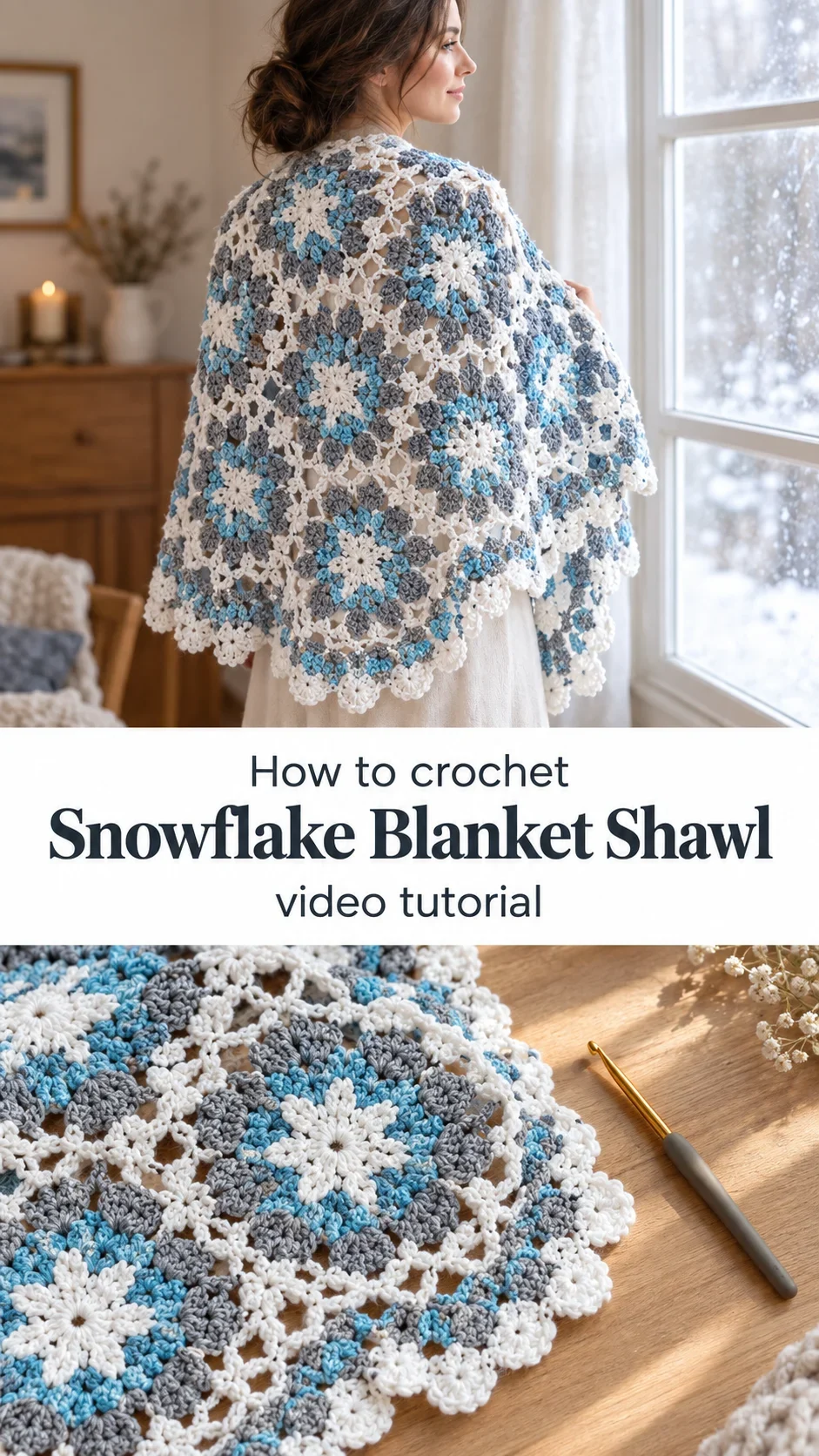 Crochet Snowflake Blanket Shawl: A Timeless Woven Gem