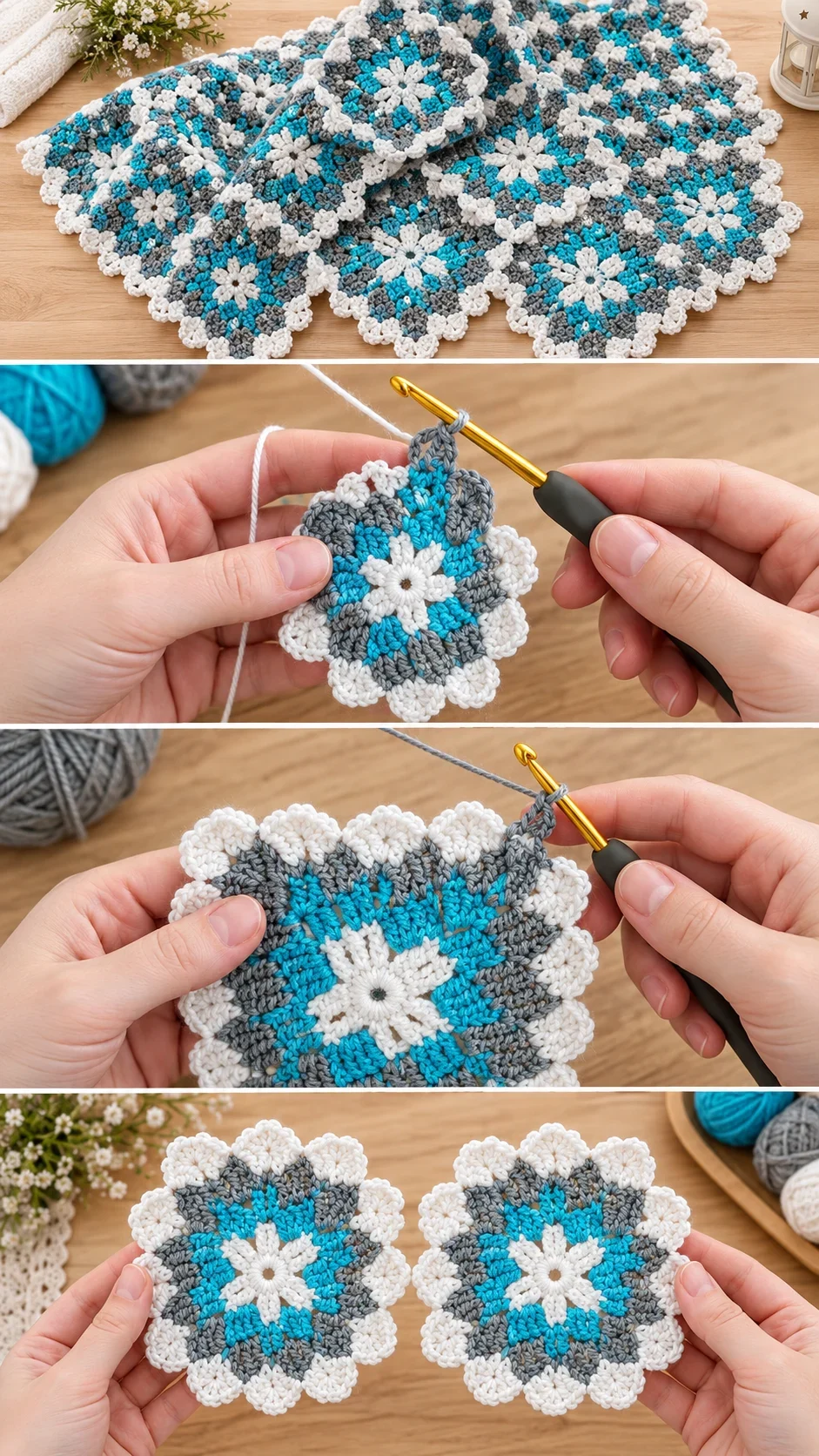 Crochet Snowflake Blanket Shawl: A Timeless Woven Gem pattern