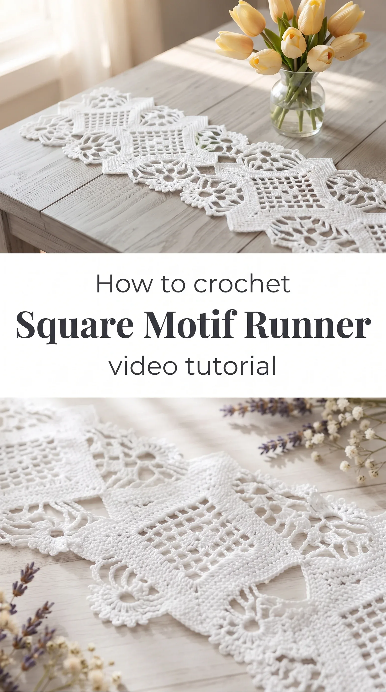 Crochet Square Motif Runner: A Versatile Home Accent