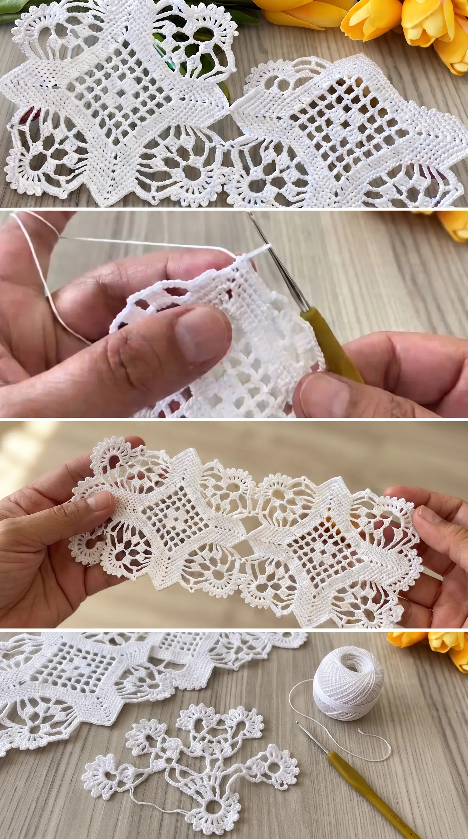 Crochet Square Motif Runner: A Versatile Home Accent pattern