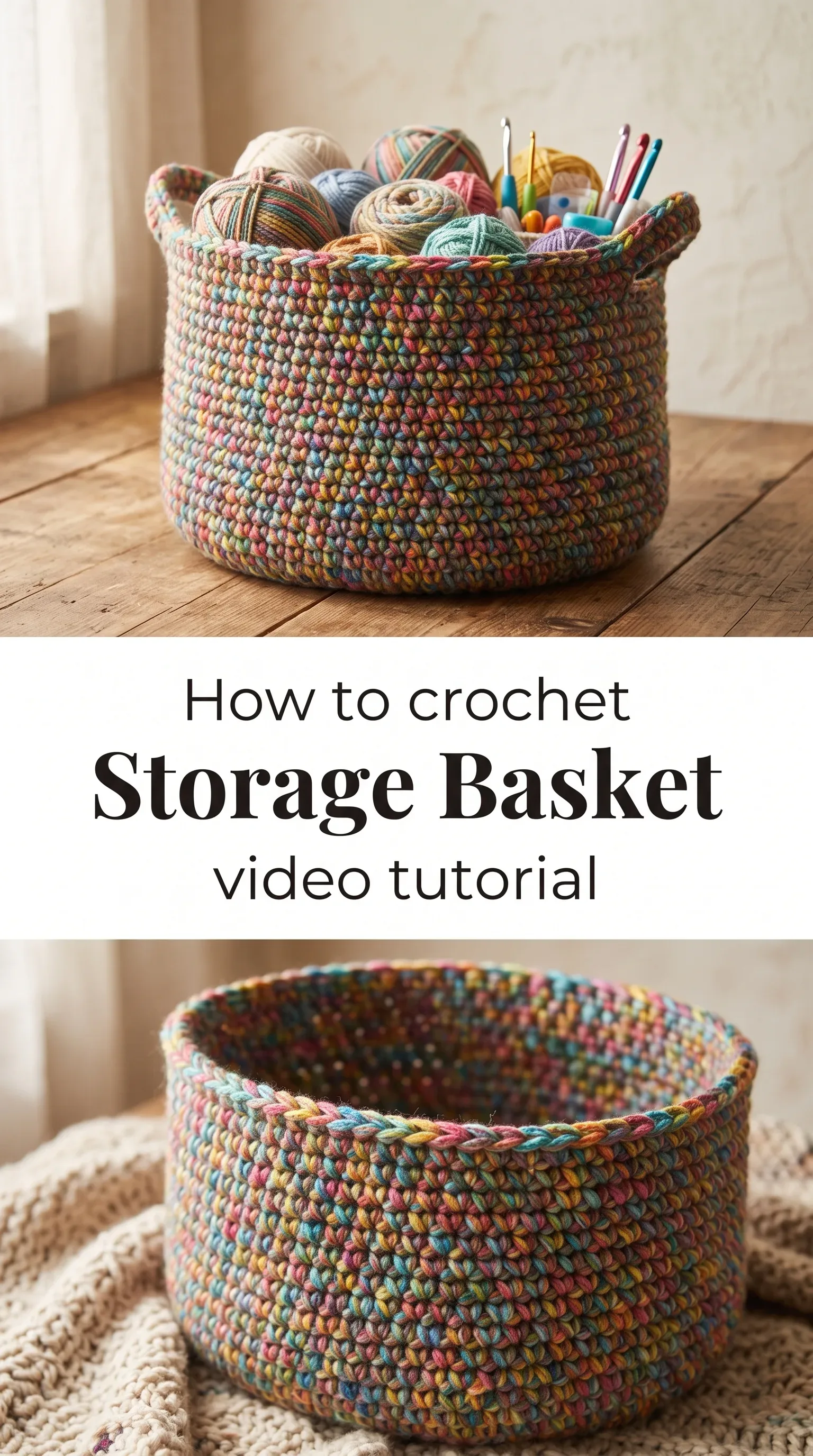 Crochet Storage Basket: A Colorful and Practical Solution