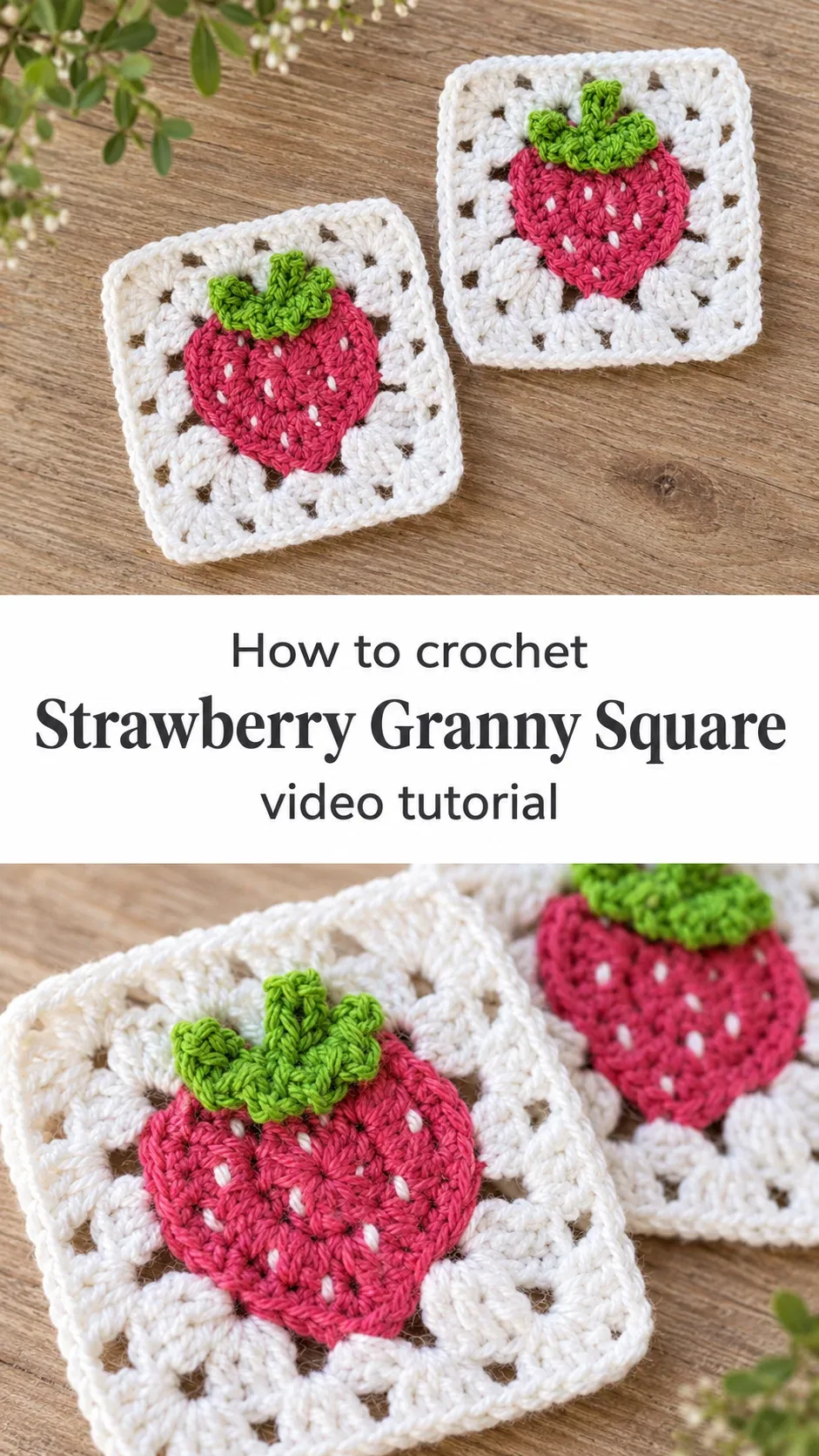 Crochet Strawberry Granny Square: A Sweet Charming Classic