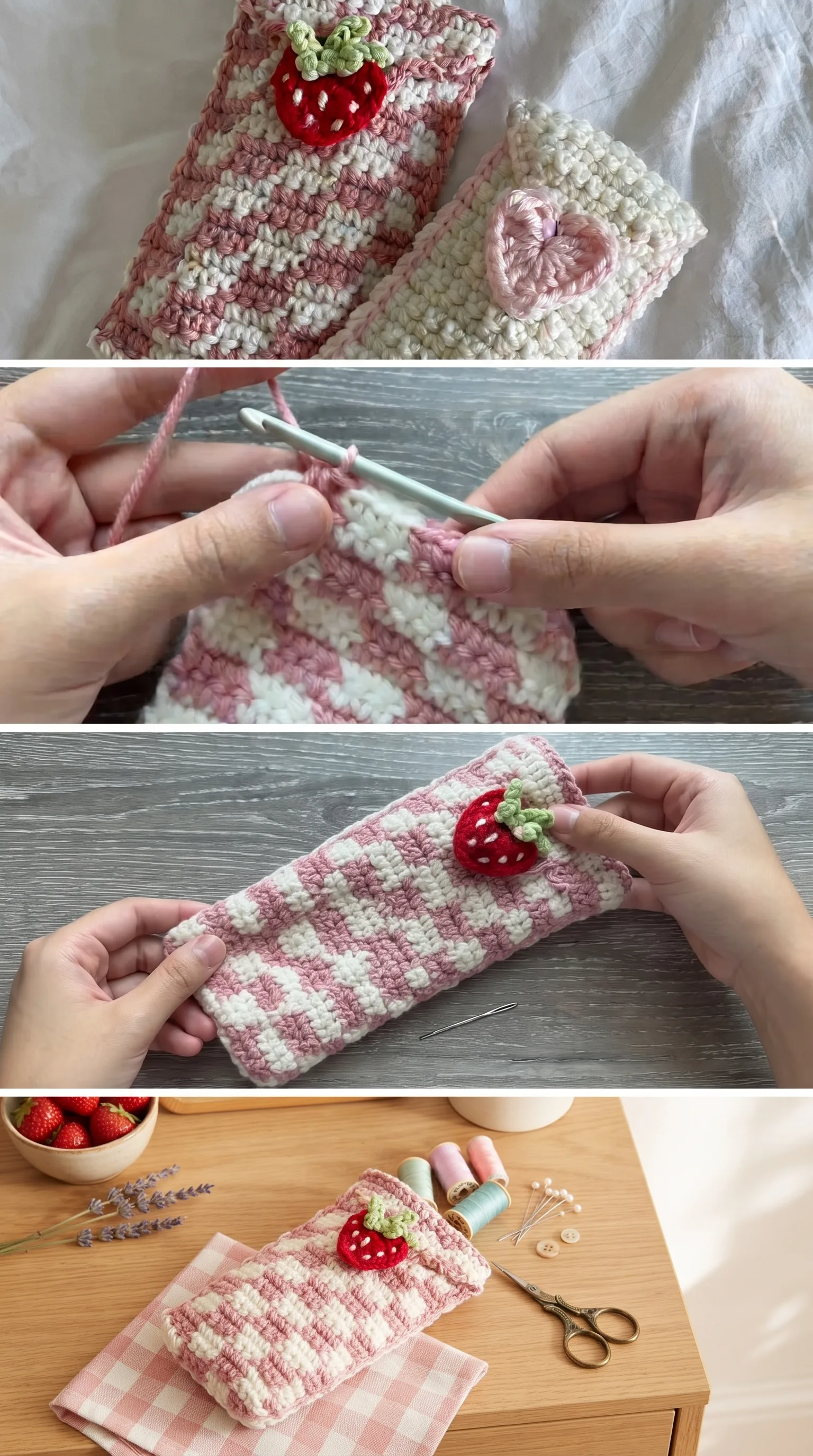 Crochet Strawberry Pouch: A Sweet and Charming Accessory pattern