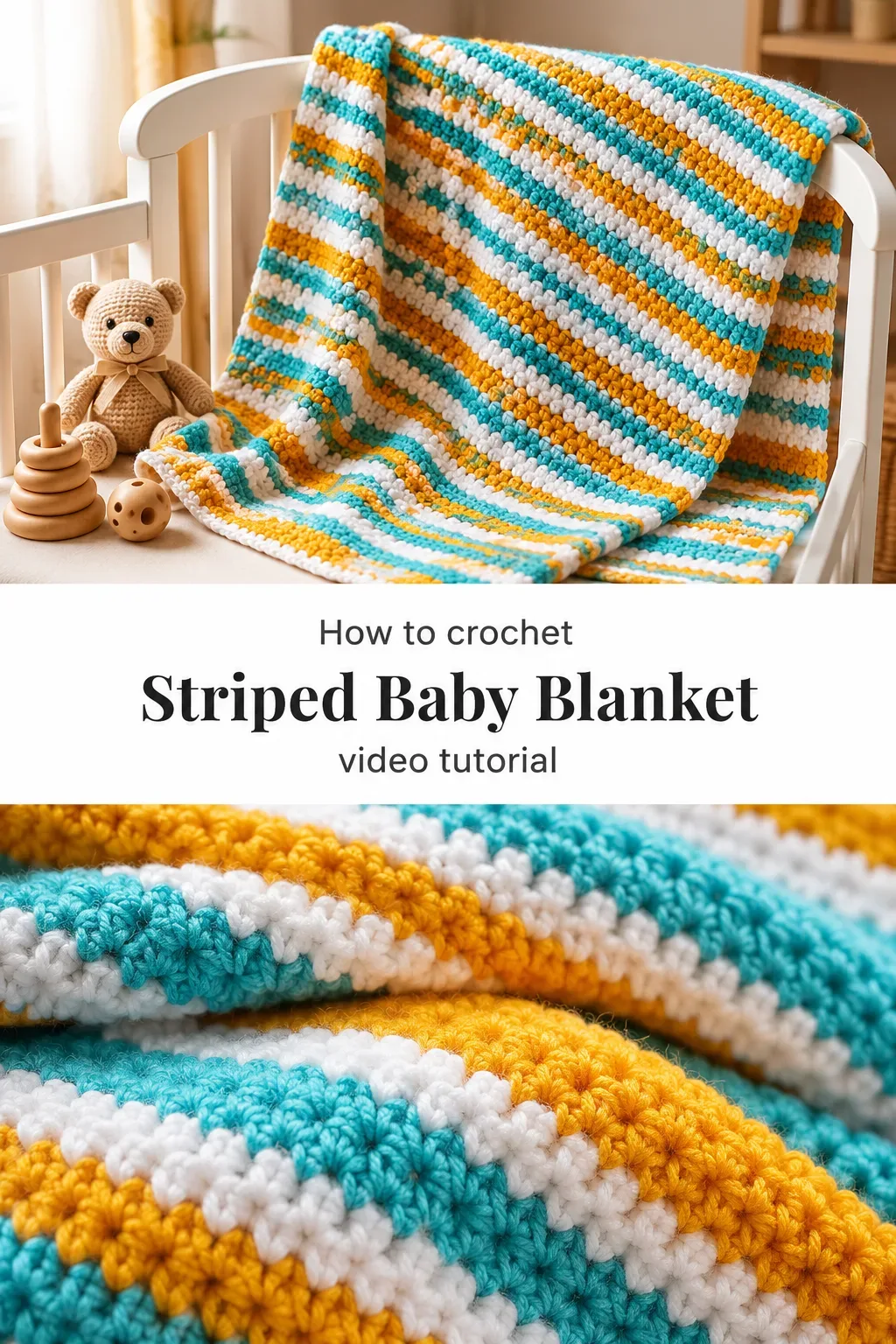 Crochet Striped Baby Blanket: A Warm and Cheerful Treasure
